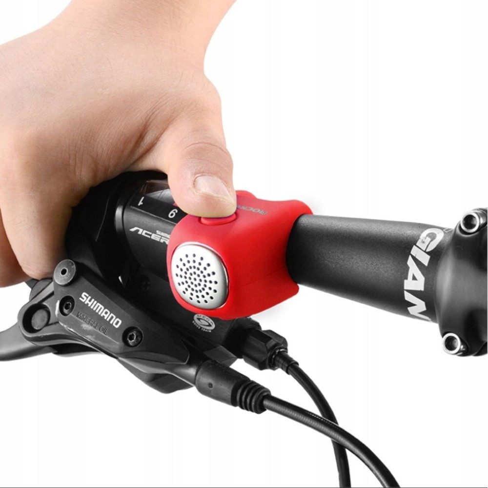 ROCKBROS Fahrradklingel Lenkerklingel Fahrradhupe Signalgeber, (Spar-Set, 1-tlg. 90 dB laut) 90 dB, 3 Klangmodi, Silikon, werkzeuglos