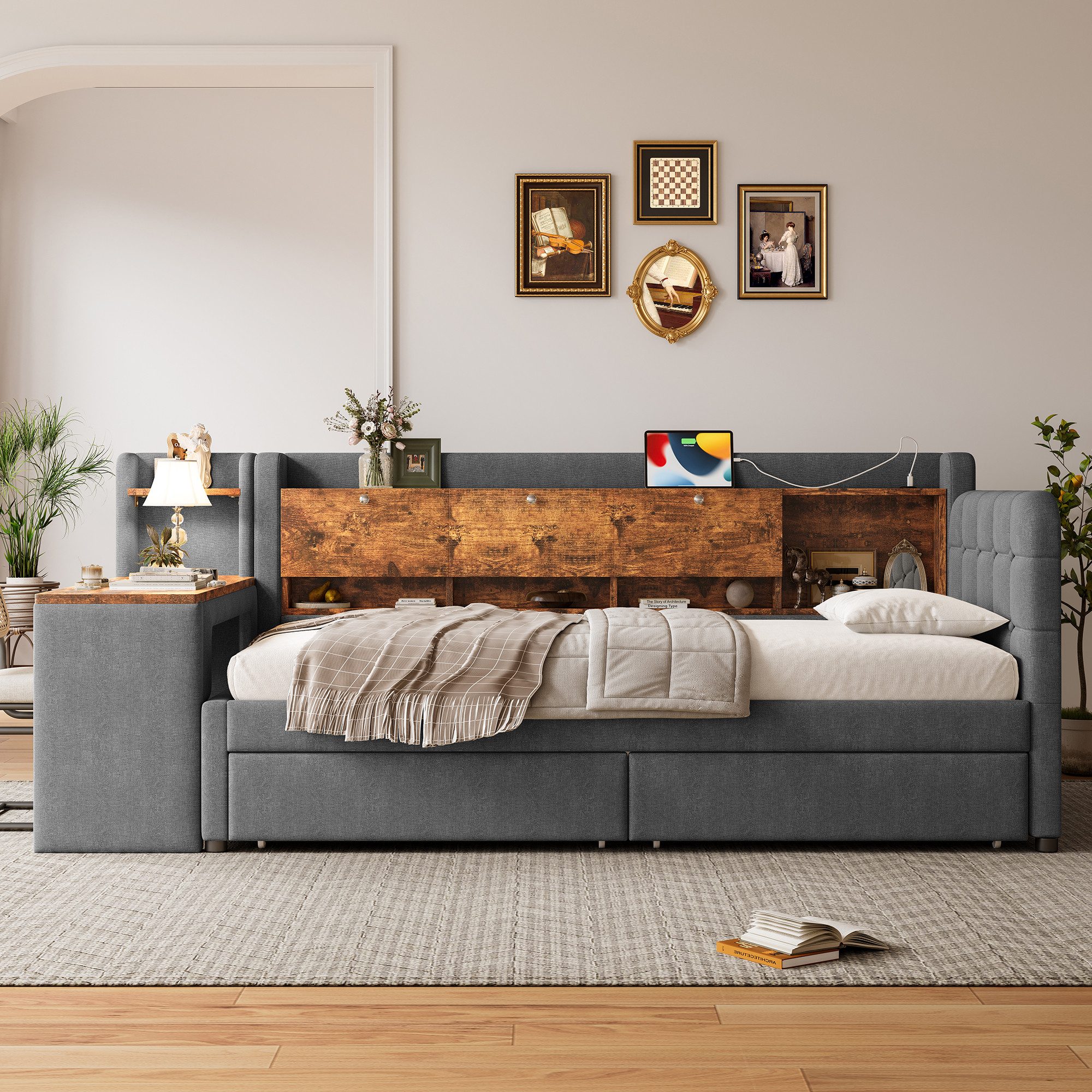 STILVORA Schlafsofa 90×200 mit Schubladen,Tagesbett Daybett günstig online kaufen
