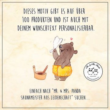 Mr. & Mrs. Panda Handtuch Saunameister Leidenschaft - Weiß - Geschenk, Frottier, Sport Handtuch, (1-St), Bunt bedruckt