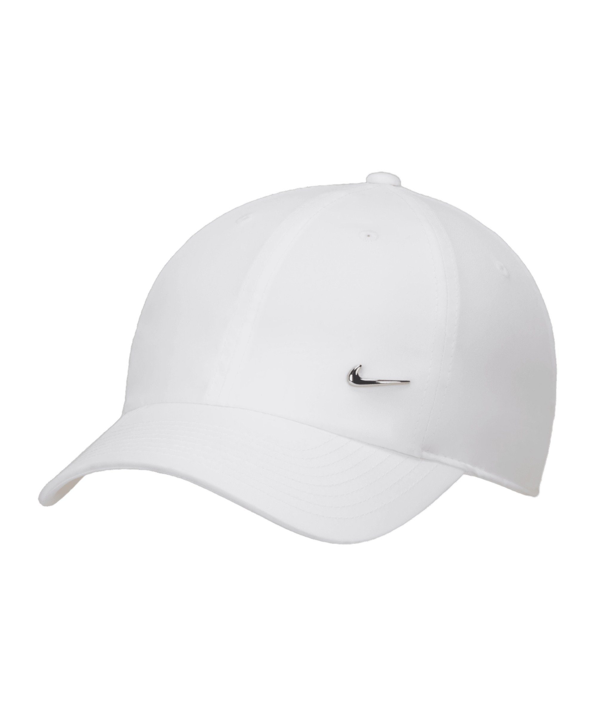 Cap weisssilber Unstructured Swoosh Club Metal Nike Baseball Sportswear Cap