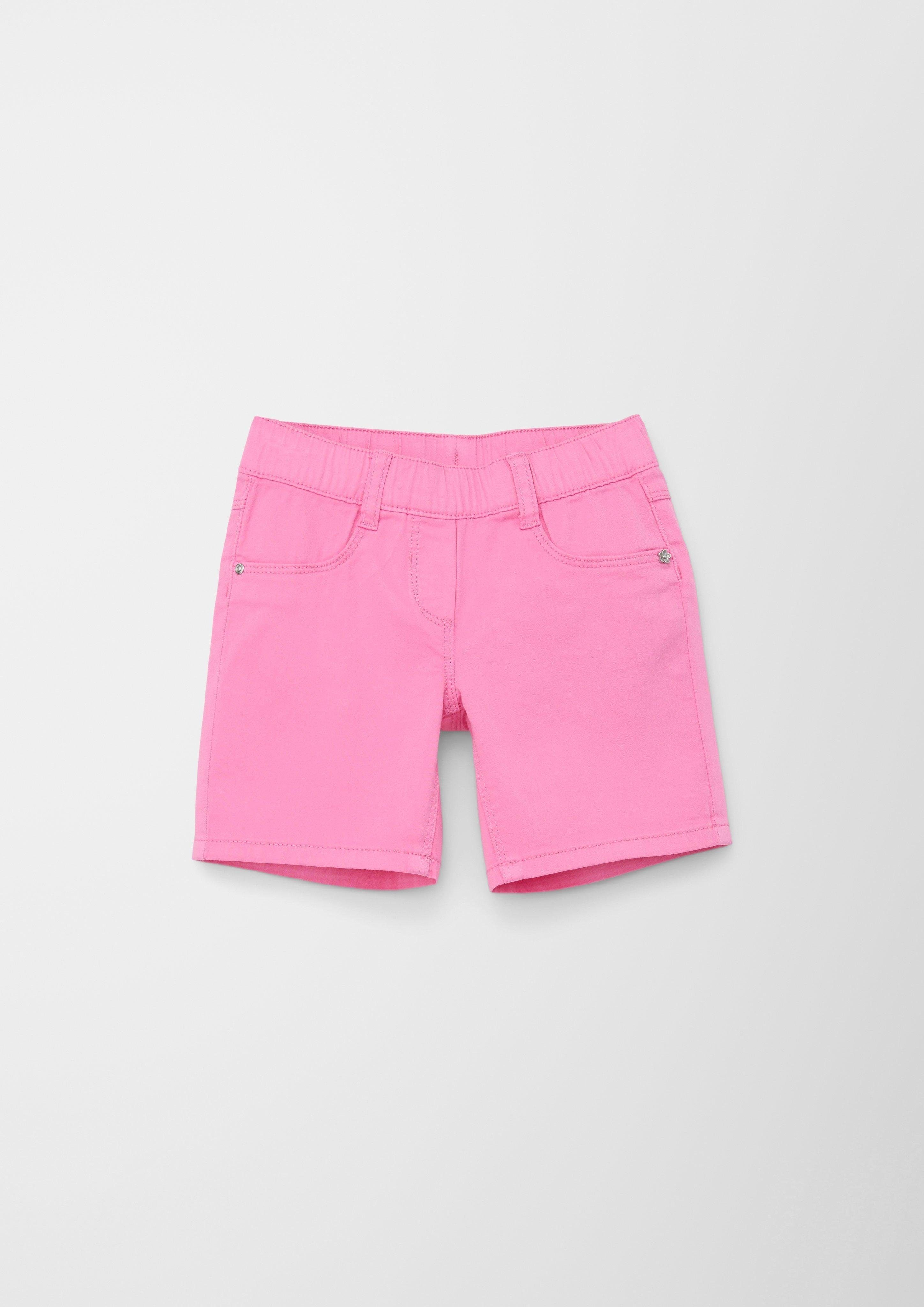 s.Oliver Hose & Shorts Regular: Short mit Elastikbund Stickerei pink