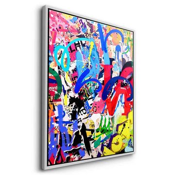 DOTCOMCANVAS® Leinwandbild LOVE, Leinwandbild LOVE Pop Art Graffiti Wandbild hochkant