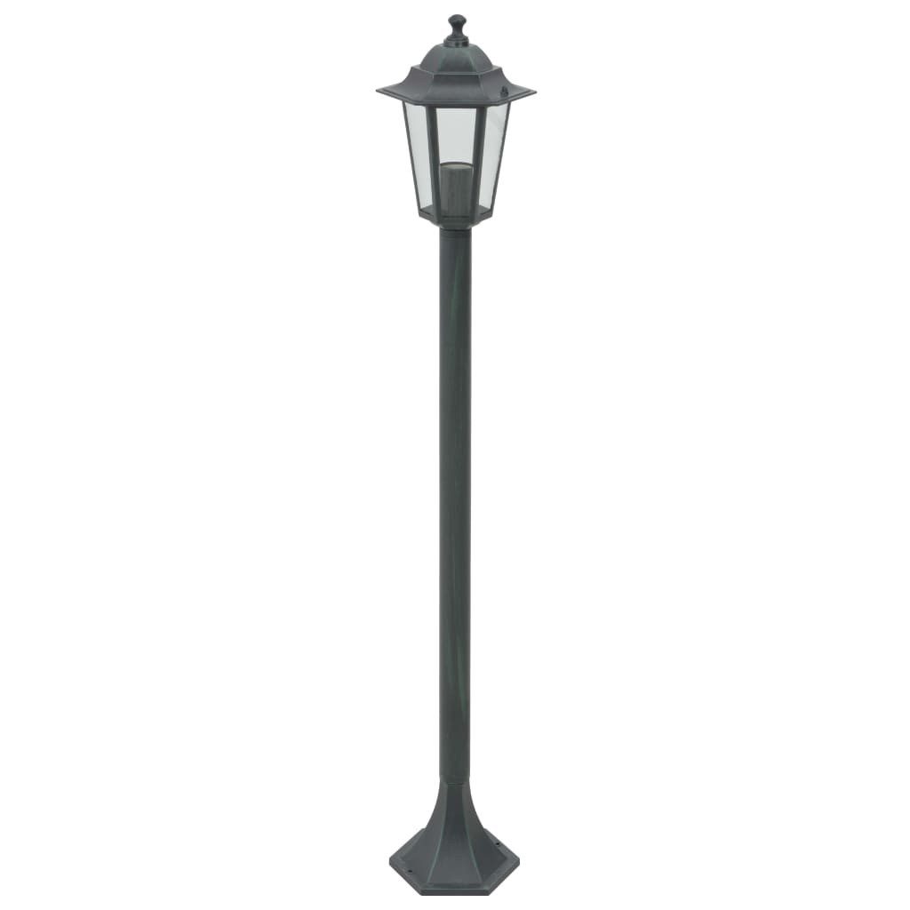 vidaXL Pollerleuchte Garten-Pollerleuchte 6 Stk. E27 110 cm Aluminium Dunkelgrün