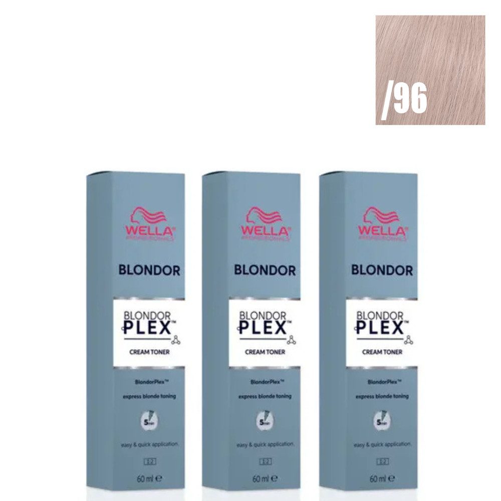 Wella Professionals Aufheller BlondorPlex Cream Toner 3x 60 ml