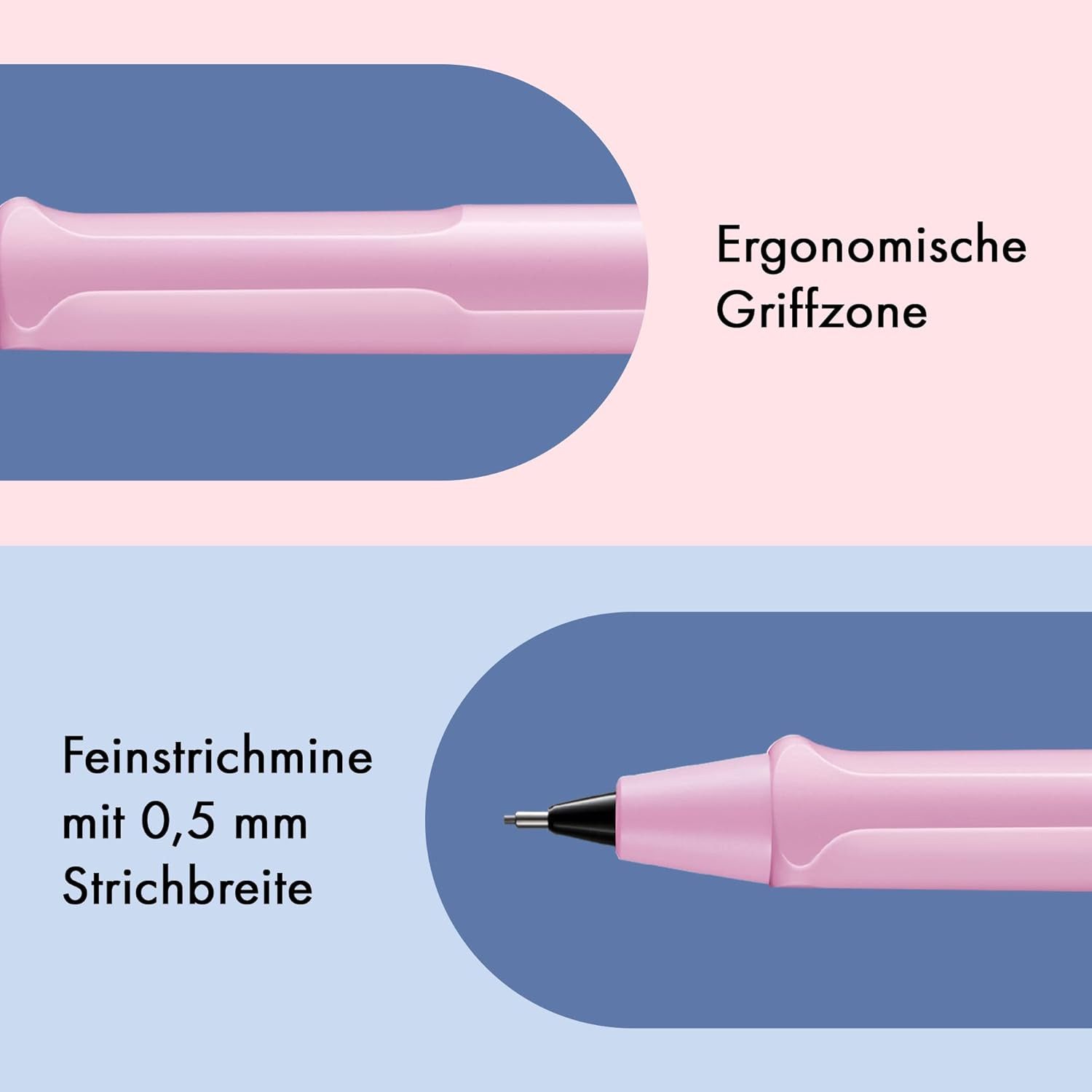 LAMY Druckbleistift LAMY Druckbleistift Safari LIGHTROSE mit Mine 0,5mm und Radiergummi