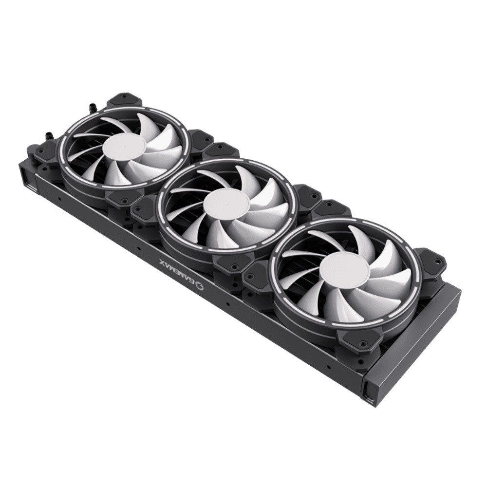 GAMEMAX Wasserkühlung IceChill 360 ARGB Beleuchtung, Aluminium, 3 Lüfter mit 71,60 CFM, Gleitlager ≤32,3 dBA