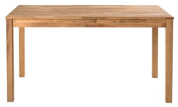 Esstisch MAILO, B 140 cm x T 80 cm, Eichenholz geölt, keilgezinkt