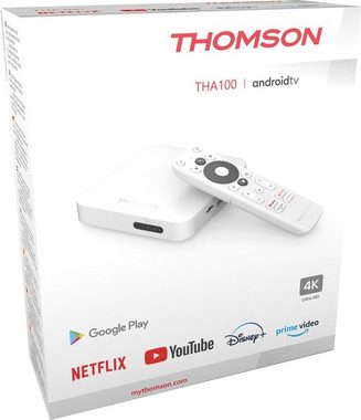 Thomson Streaming-Box THA100+, 4K Android TV Box, Netflix, Prime, Disney, Sky, Mit Zattoo Gutschein