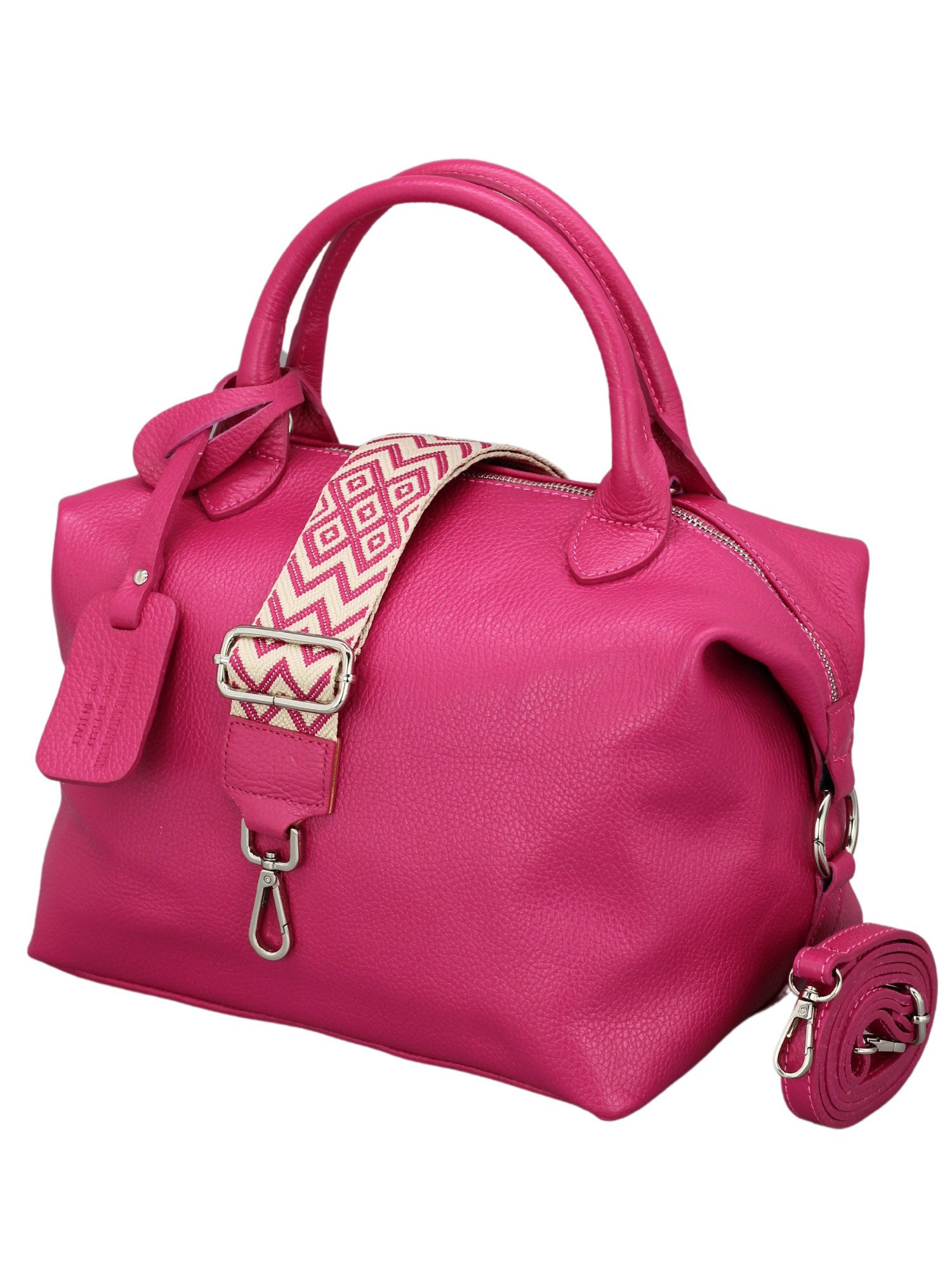 Schultertasche BIANCA Umhängetasche für Damen, Schultertasche Handtasche Echtleder