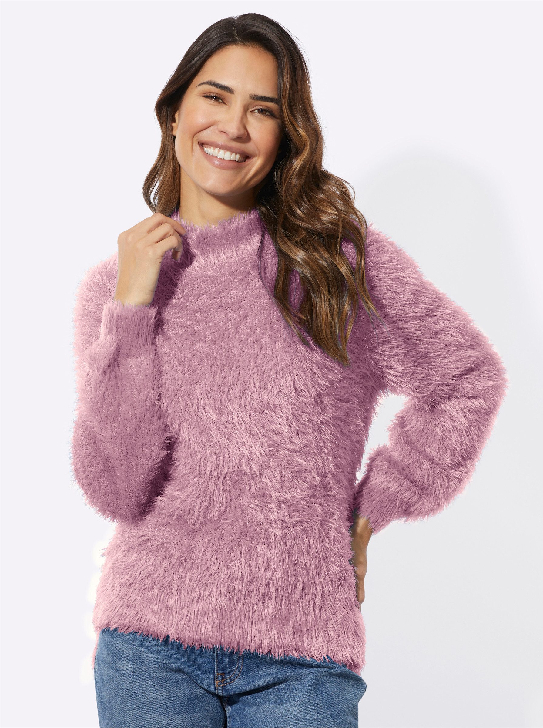 Sieh an! Strickpullover Stehkragenpullover . günstig online kaufen