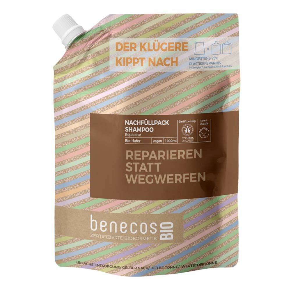 Benecos Haarshampoo Hafer - Shampoo Reparatur Refill 1L