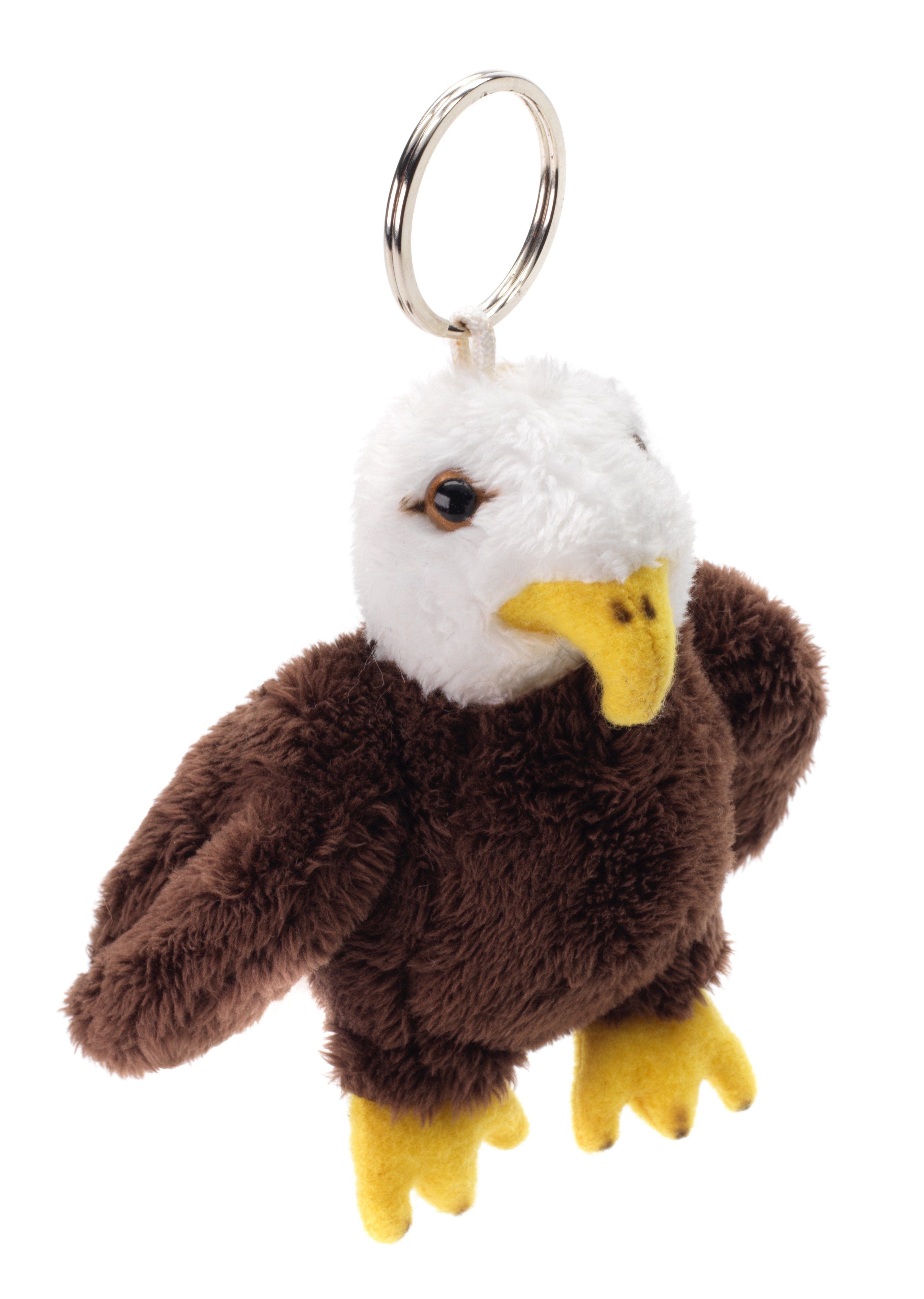 Uni-Toys Kuscheltier Weißkopfseeadler m.Schlüsselanhänger, 11 Füllmaterial zu Plüsch-Adler, % recyceltes cm 100 Plüschtier, 