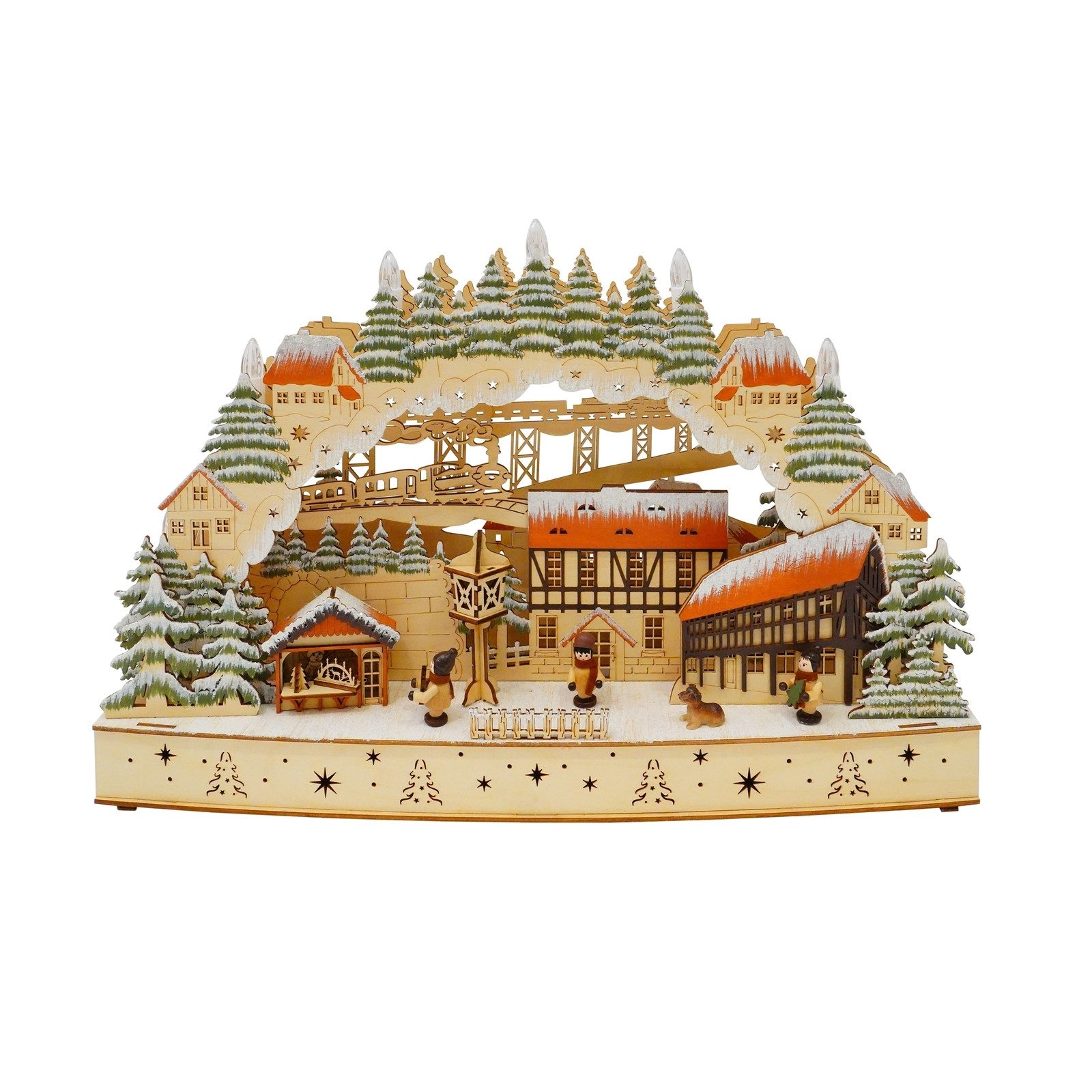 HTI-Living Schwibbogen Lichterbogen LED kleine Stadt mit Fachwerkhäusern (1-tlg), Schwibbogen