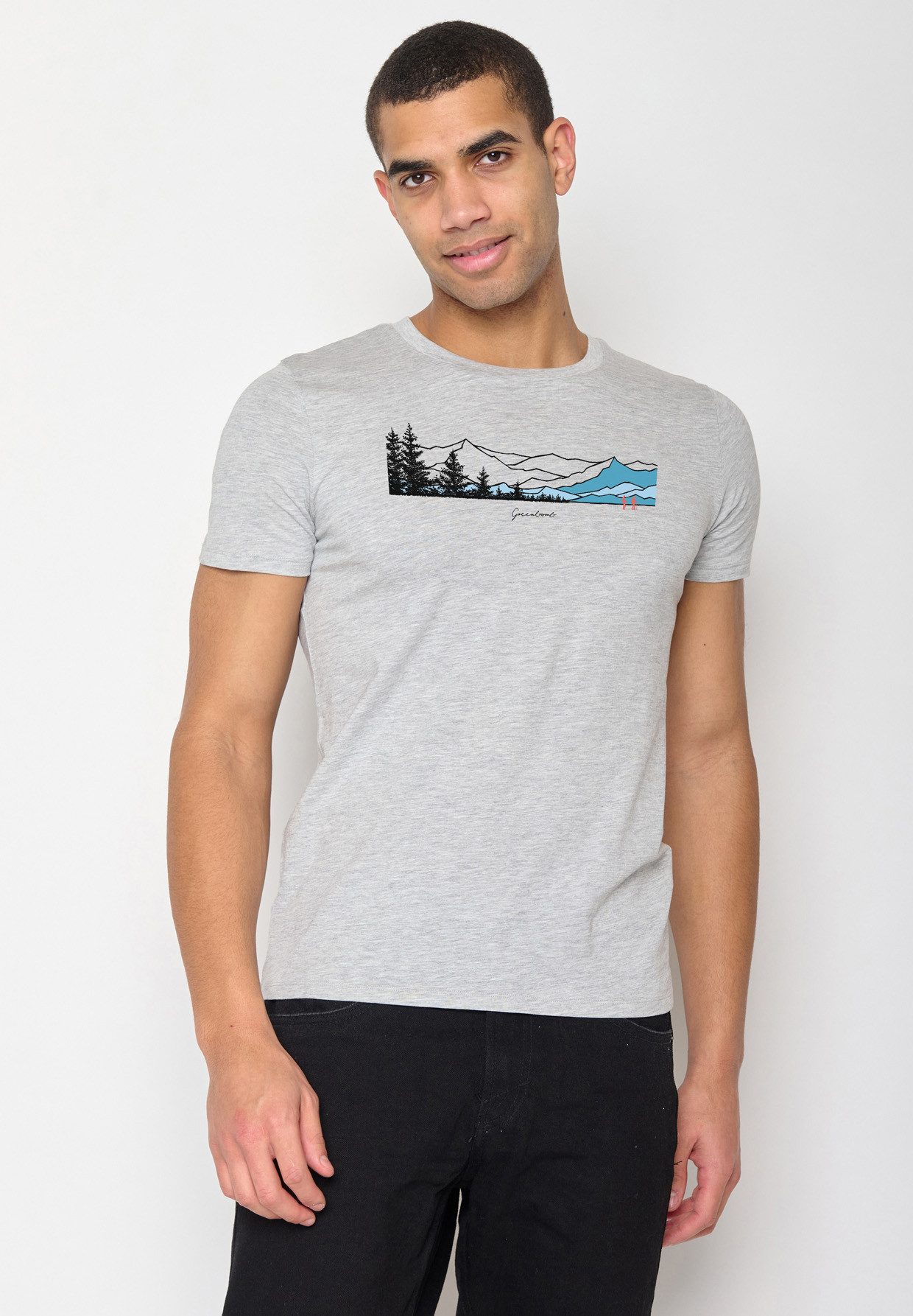 GreenBomb T-Shirt Guide Nature Hike Together Motiv Natur (1-tlg., 1) klassischer Schnitt, tailliert, Rundhalsausschnitt, Bio-Baumwolle