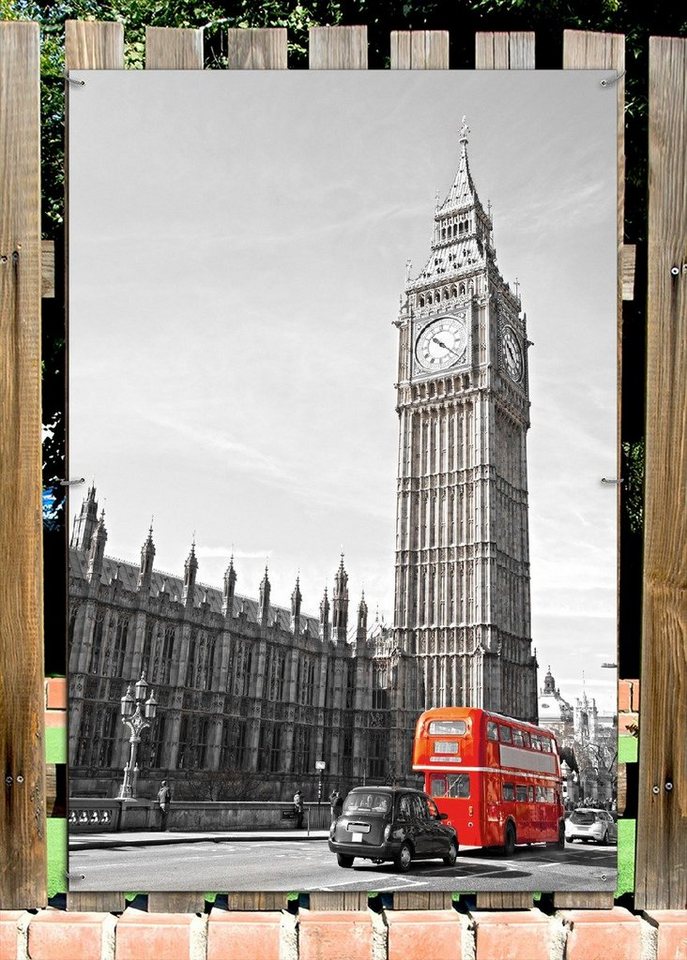 Thumbnail - Wallario Sichtschutzzaunmatten London Red Bus
