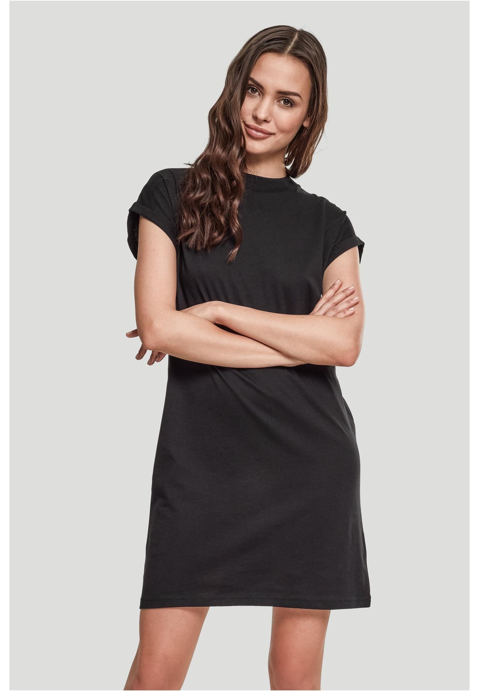 URBAN CLASSICS Jerseykleid Damen Ladies Turtle Extended Shoulder Dress (1-tlg) black | Jerseykleider