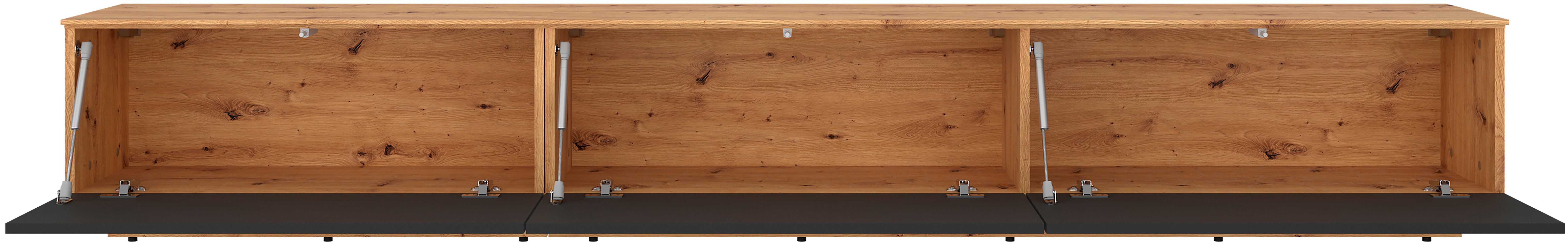 OTTO home Lowboard 3 Klappen und viel Stauraum, hängend oder stehend, grifflos, modern, Breite 240cm – Bild 4 von 5