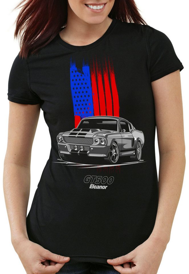 style3 T-Shirt GT500 Eleanor mustang stars and stripes usa ford shelby