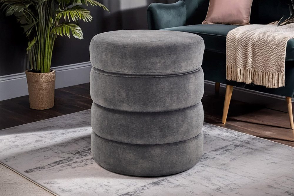 riess-ambiente Polsterhocker VOGUE 50cm grau - günstig online kaufen