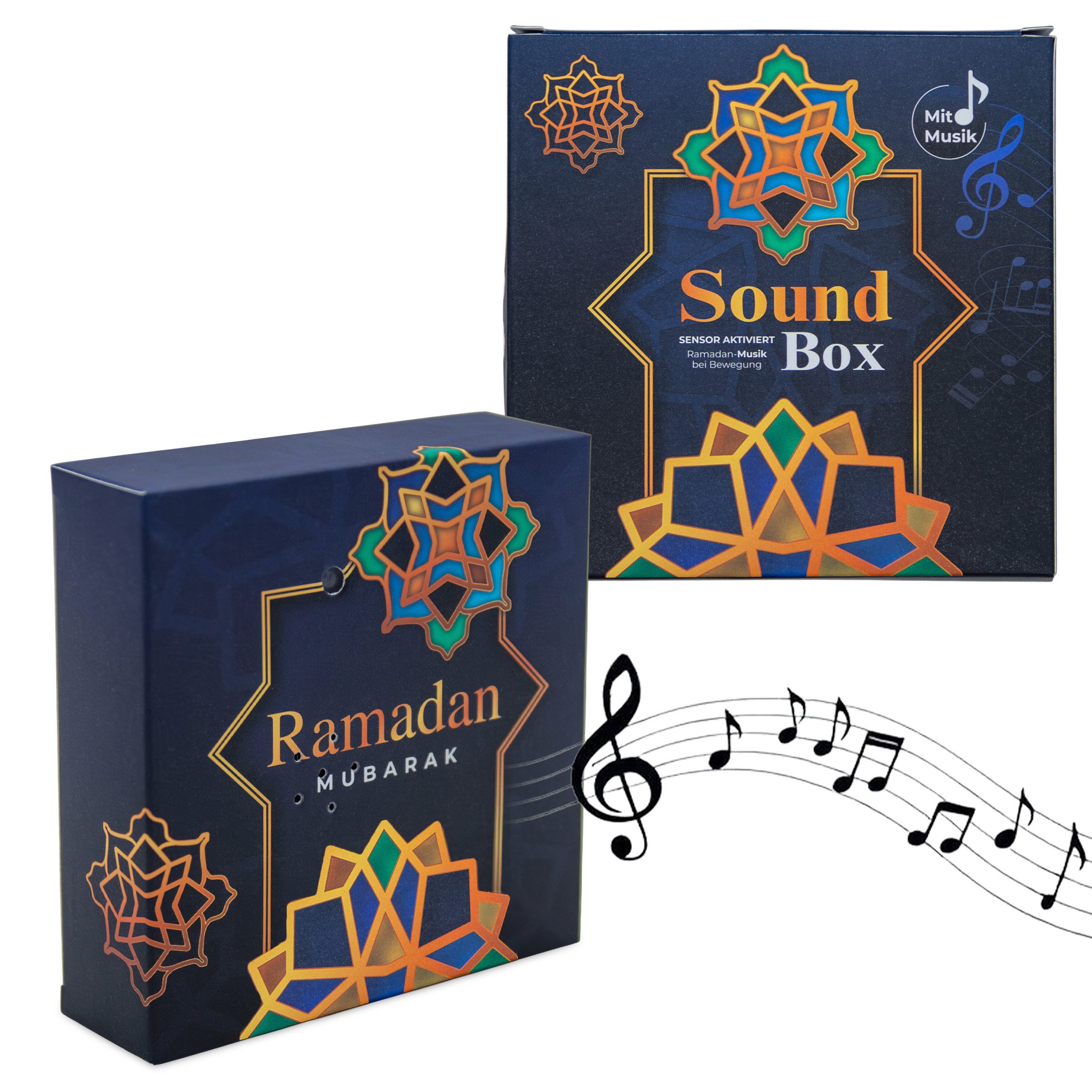 Spetebo Dekoobjekt Soundbox mit orientalischer Ramadan Musik - 12 cm (Anzahl, 1 St., Stück), hohe Sensibilität von ca. 2 Meter