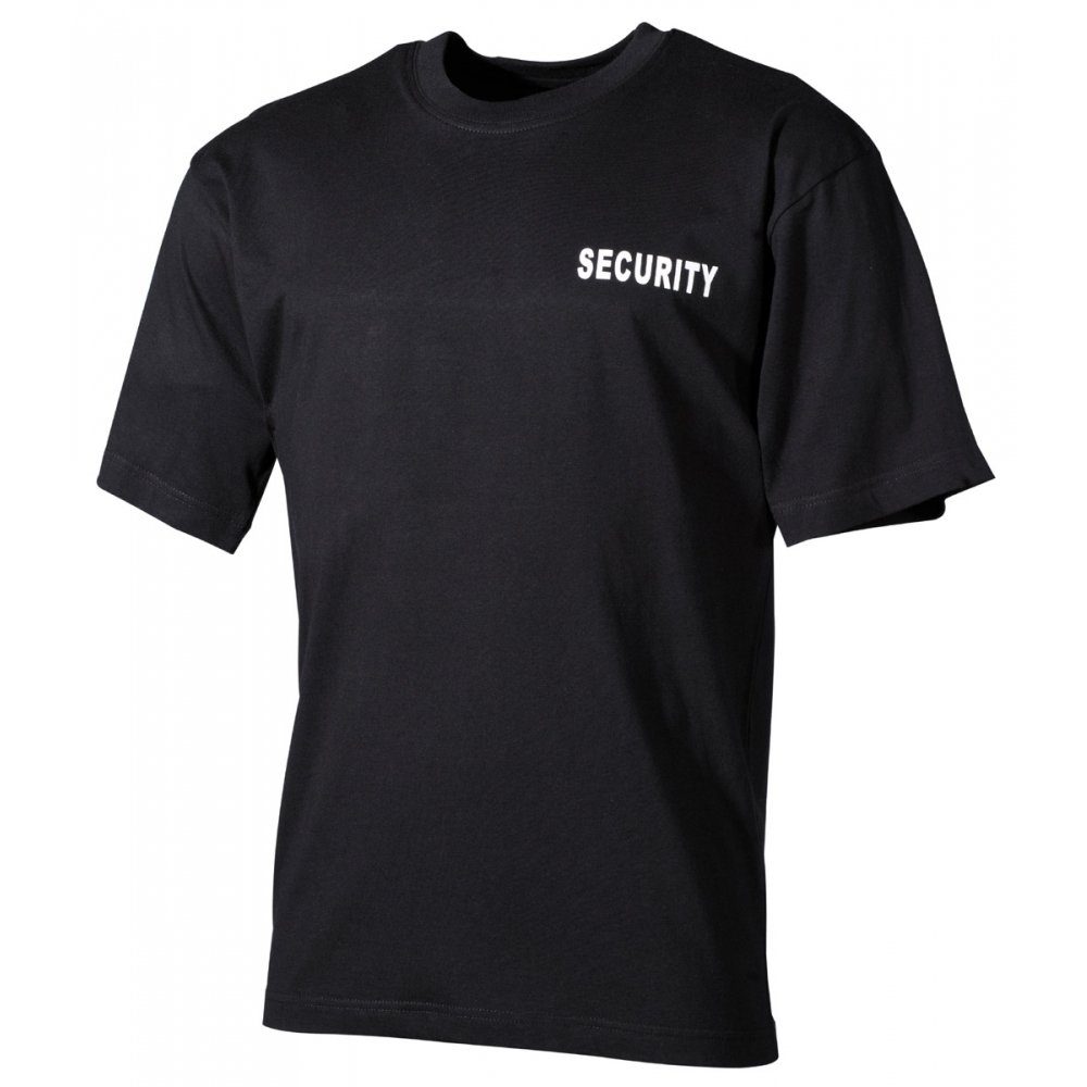 MFH T-Shirt T-Shirt, schwarz, Security, bedruckt - XXL (1-tlg) bedruckt
