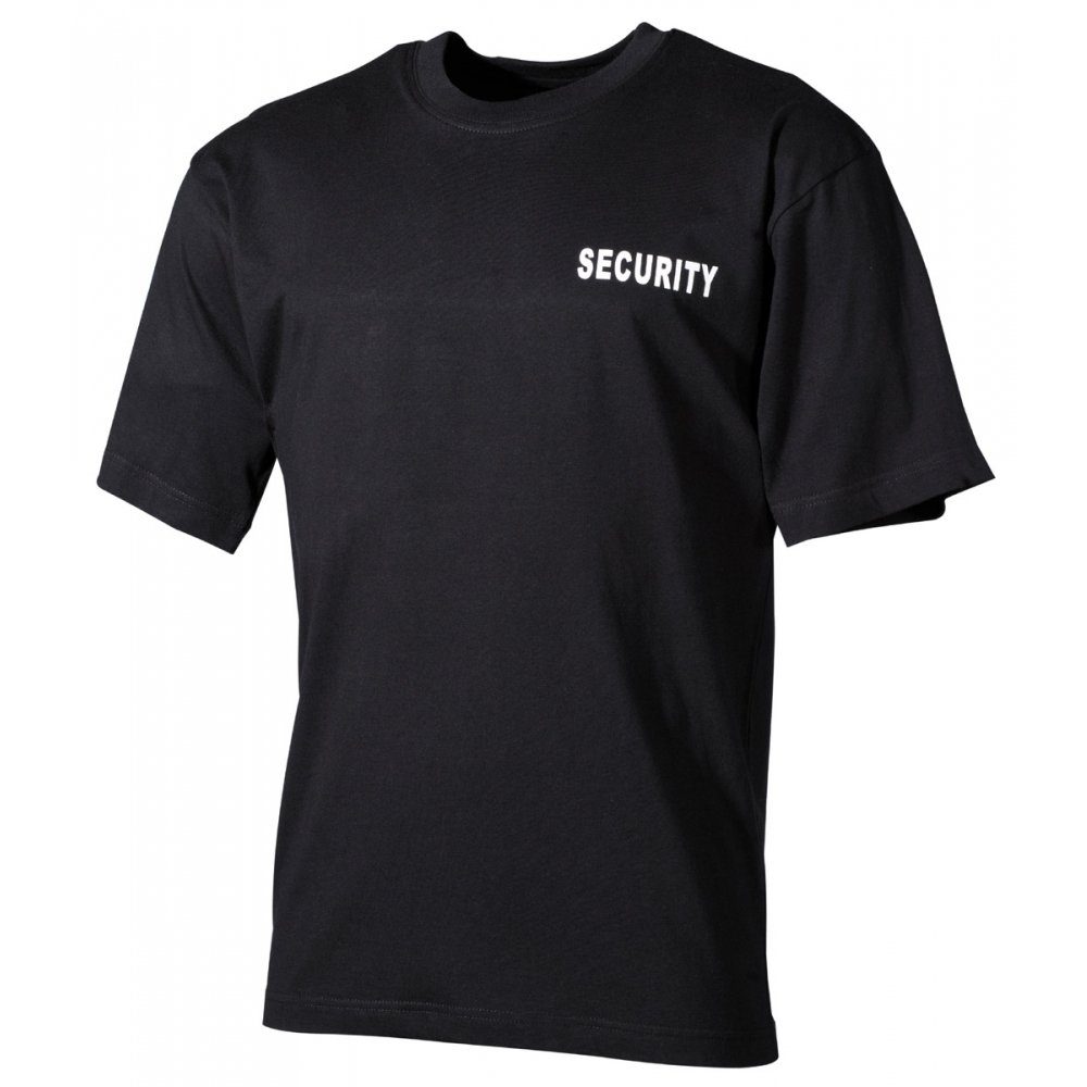 MFH T-Shirt T-Shirt, schwarz, Security, bedruckt günstig online kaufen