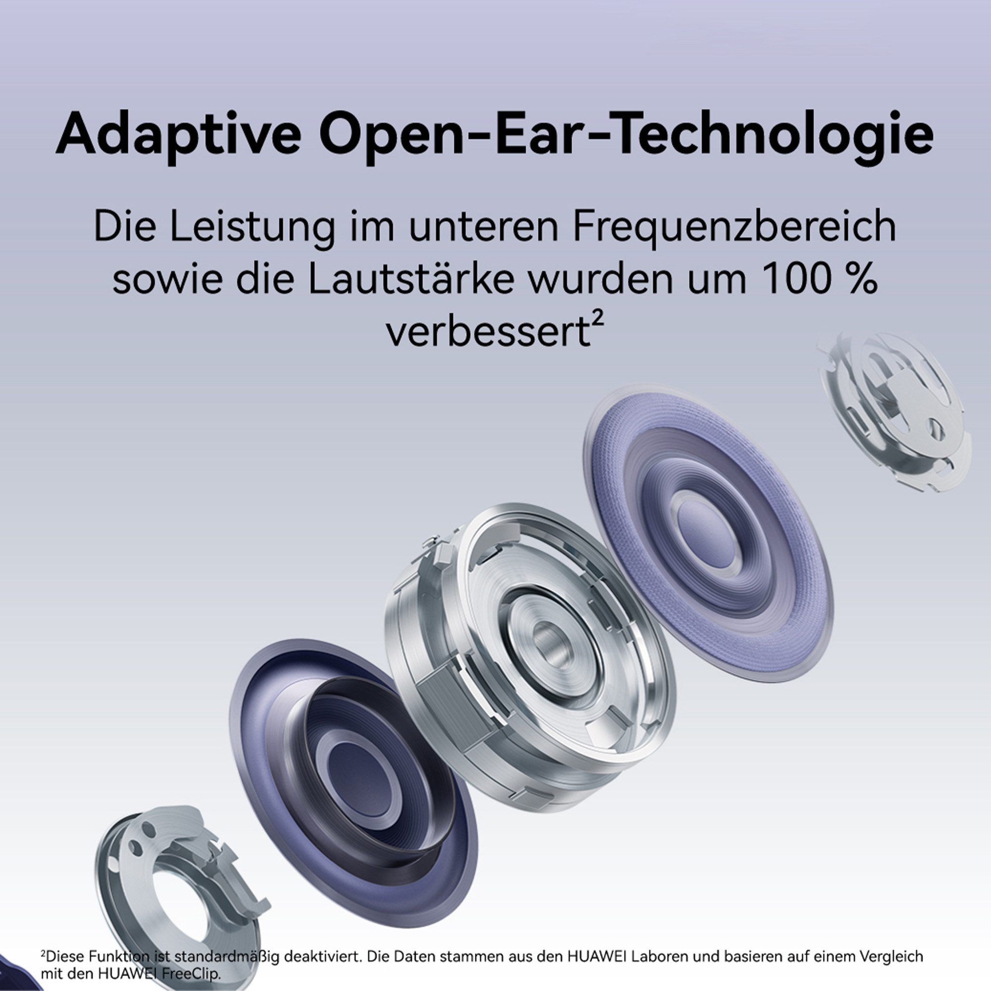 Huawei FreeClip 2 S Open-Ear-Kopfhörer (Freisprechfunktion, A2DP Bluetooth)