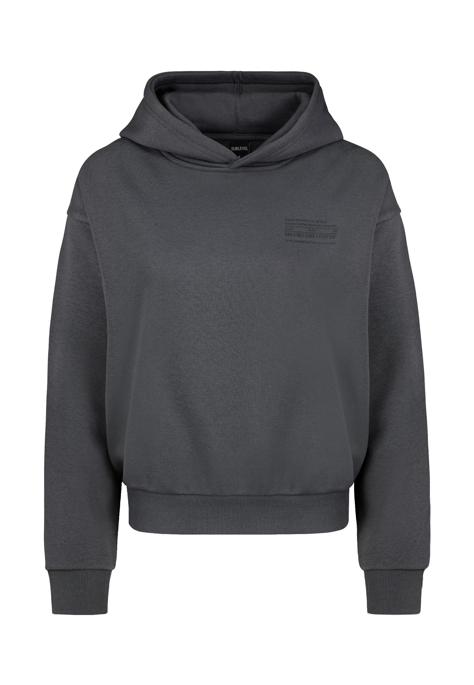 SUBLEVEL Kapuzenpullover Hoodie Mini-Print Sweater, Kapuzensweatshirt günstig online kaufen
