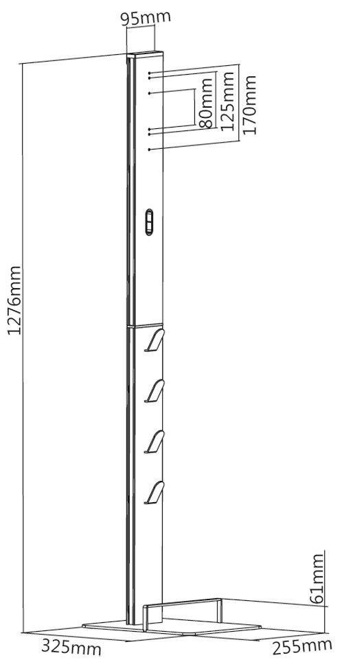 für V8 V14, Staubsaugerrohr Hochwertiger Aluminiumständer DVC-SST-01 Schwarz, HALTERUNGSPROFI V11, Dyson V11, Dyson für V12, V12, HALTERUNGSPROFI V15, V10, Zubehör V15, V8, V14, V10,