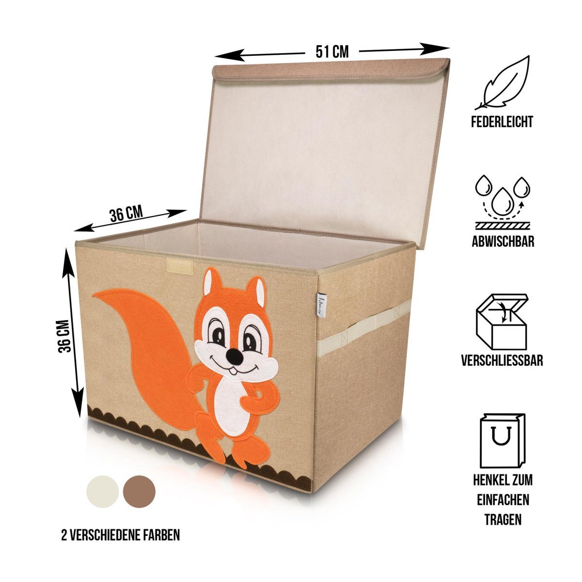 Lifeney Faltbox Aufbewahrungsbox mit Deckel Eichhörnchen, günstig online kaufen