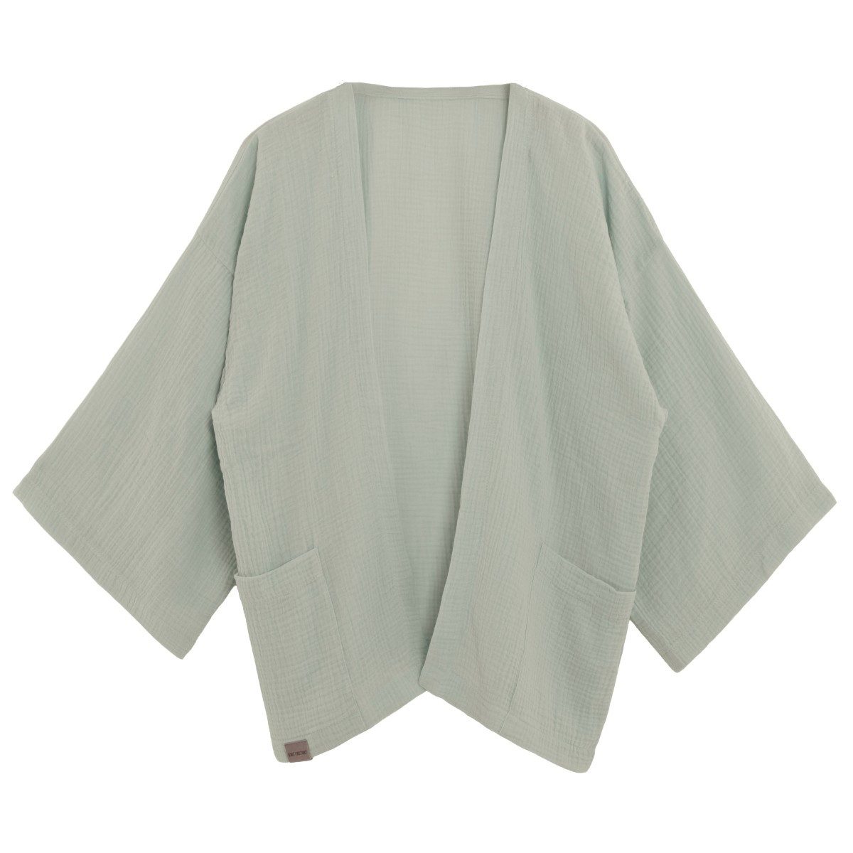 Knit Factory Pareo Elva Kurz Olive Mist 36 42 Grün 36/42, (Spar-Set, 1-St. 1 x Elva Kimono Kurz Olive Mist - 36/42), Modell Elva, für Frühjahr, Sommer