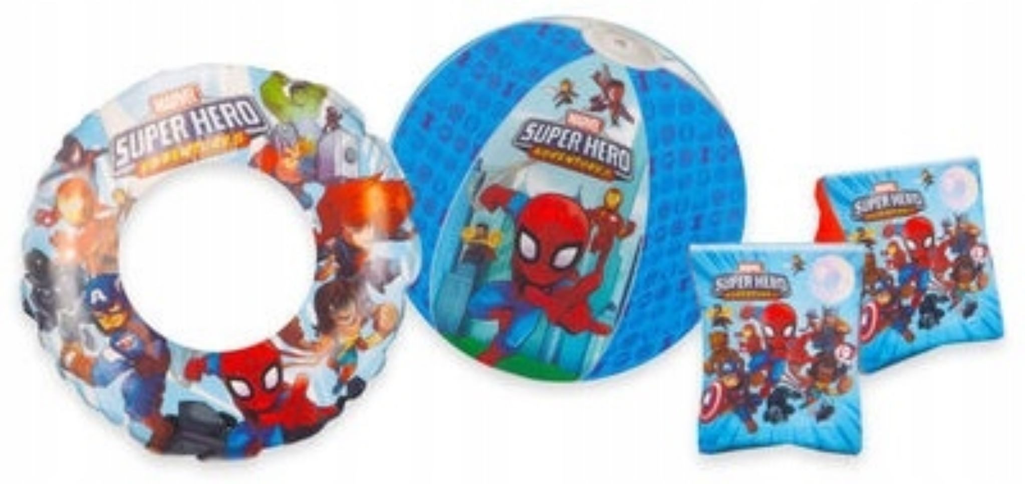 Festivalartikel Badeanzug Spiderman Spidey Schwimmset - Schwimmring, Armflügel, Ball