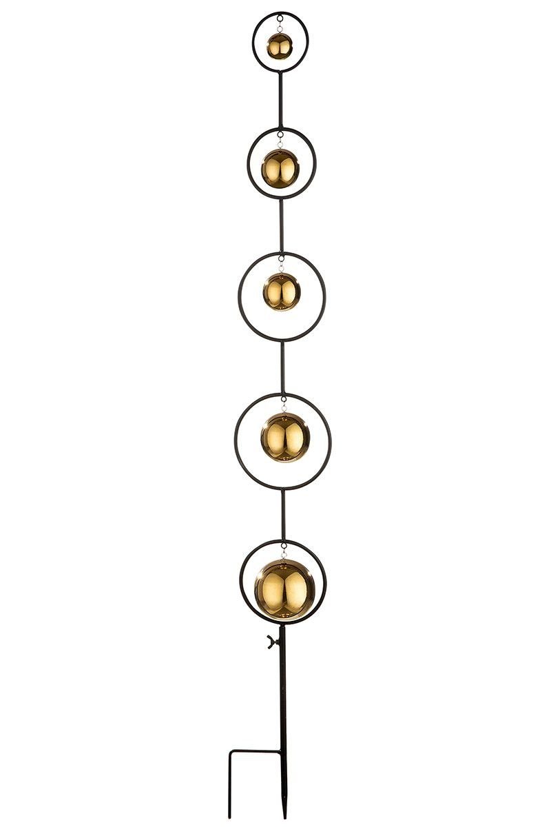 123cm schwarz- GILDE - x B. Gartenstecker goldfarben 15cm H. GILDE - Gartenstecker Balls