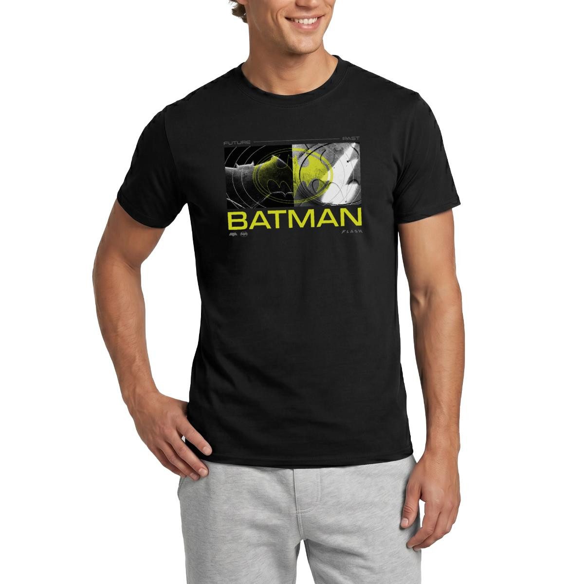Spreadshirt T-Shirt The Flash Und Batman Zukunft Und Vergangenheit Männer T-Shirt (1-tlg)