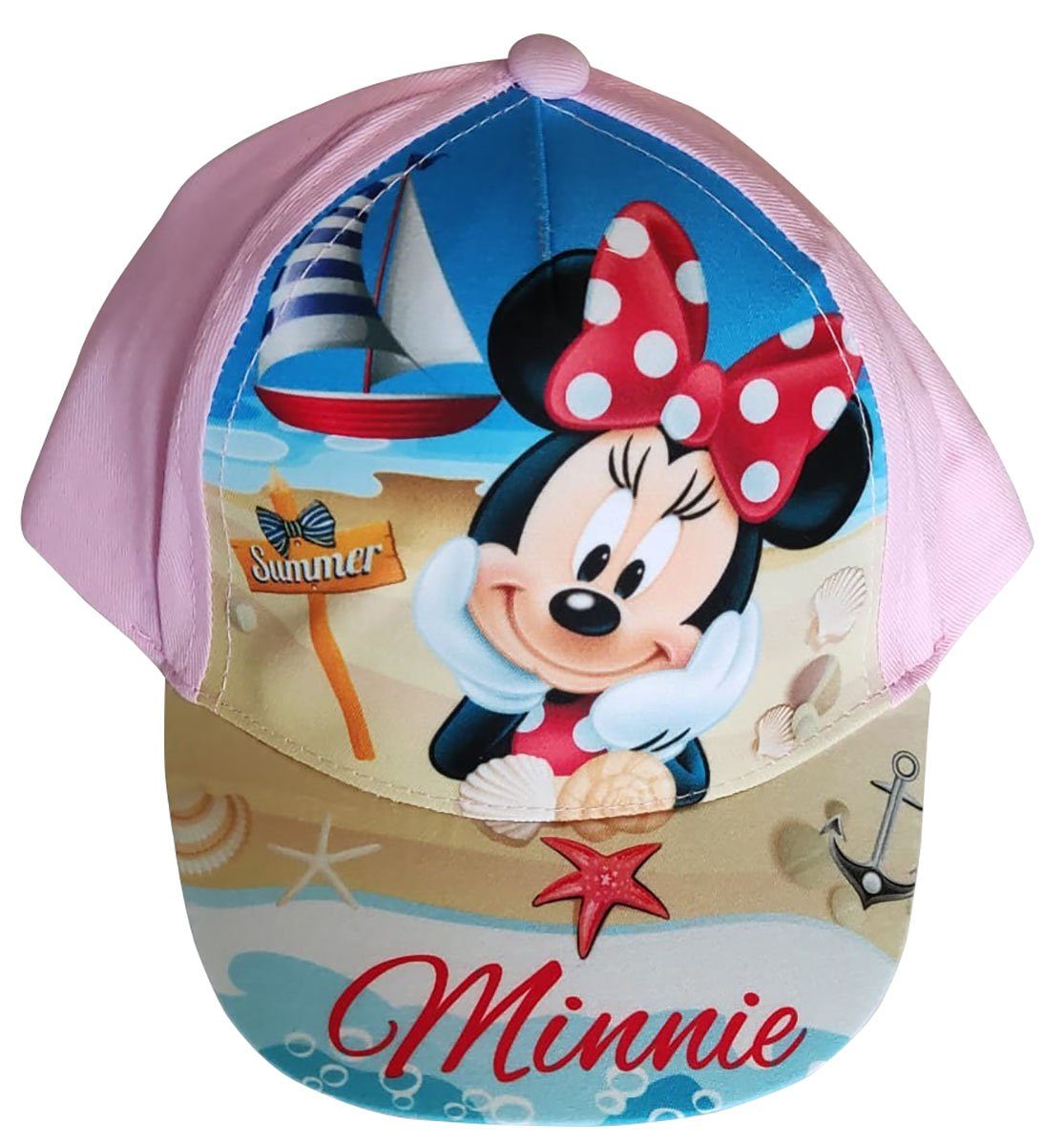 Maus "Summer" Baseball Kappe Cap Disney 50 Rosa, Disney Minnie Gr.