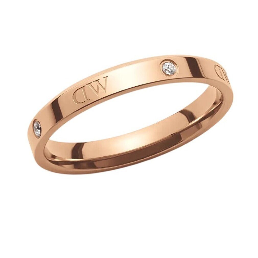 Daniel Wellington Fingerring Originální bronzový prsten s krystaly Classic Lumine DW004002 54 mm