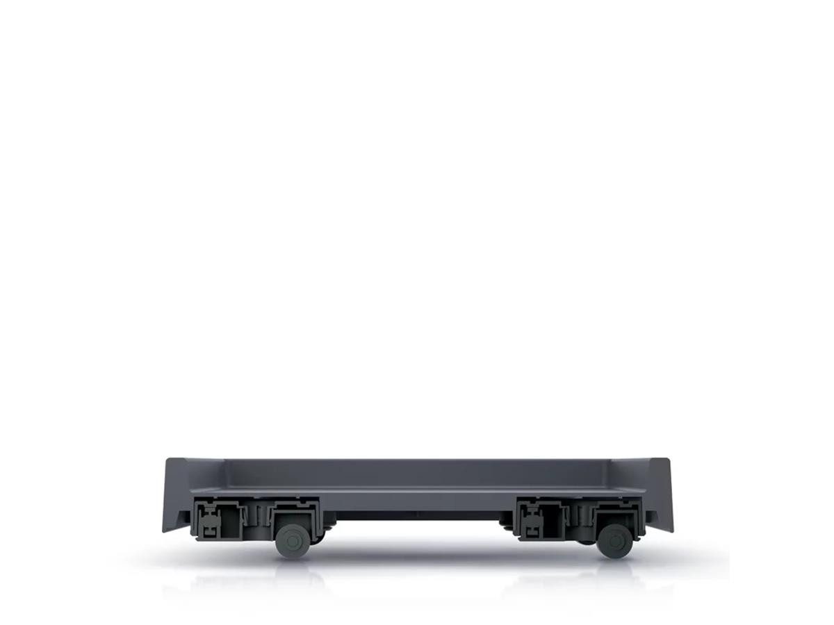 Prosperplast Blumentopfuntersetzer Mobile Plattform für Blumentopf, Zubehör für Quadratische Blumentöpfe, 44,6 x 44,6 x 6,3 cm, 360-Grad Räder