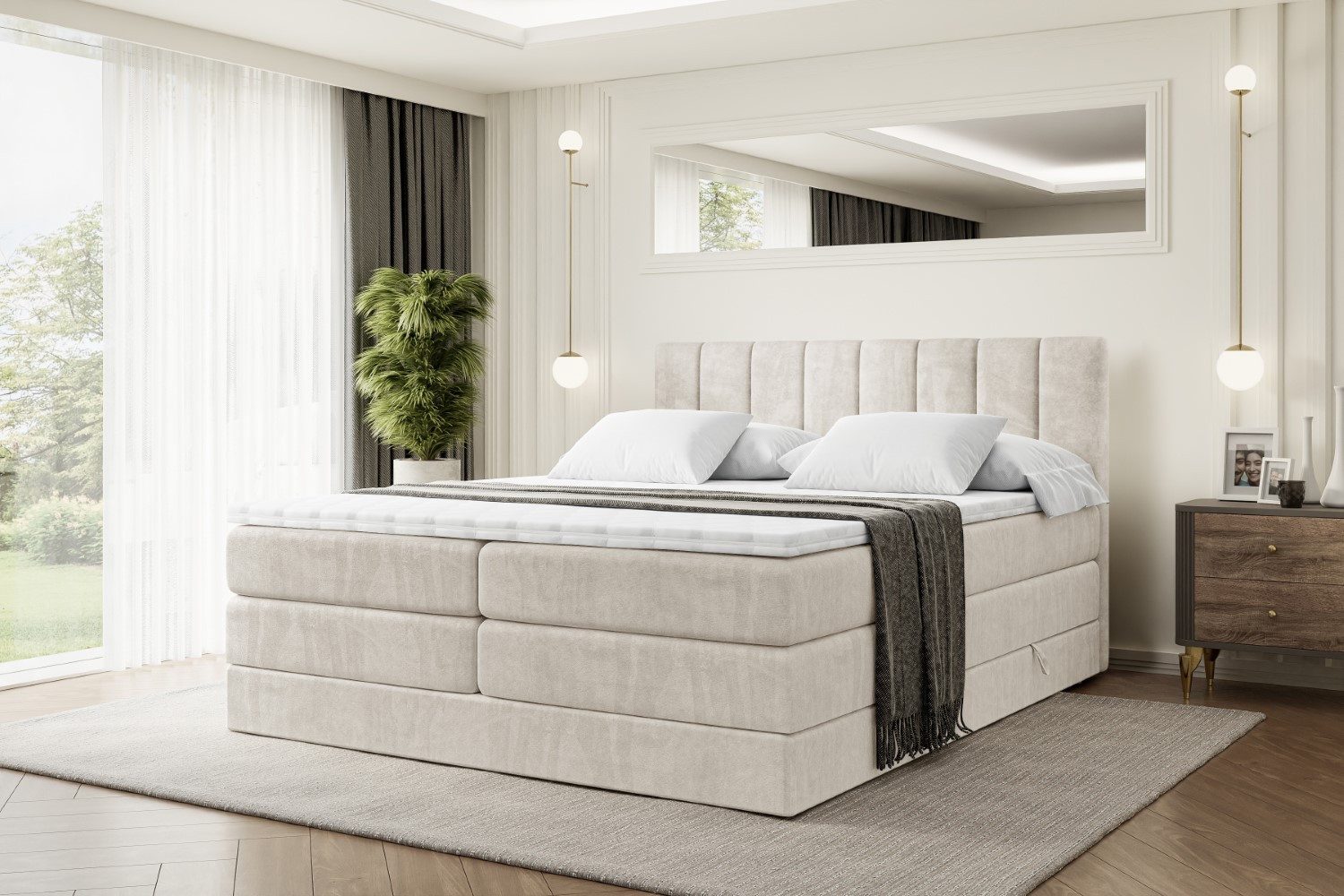 ALTDECOR Boxspringbett OTTA KING (Multipocket-Matratze H4, günstig online kaufen