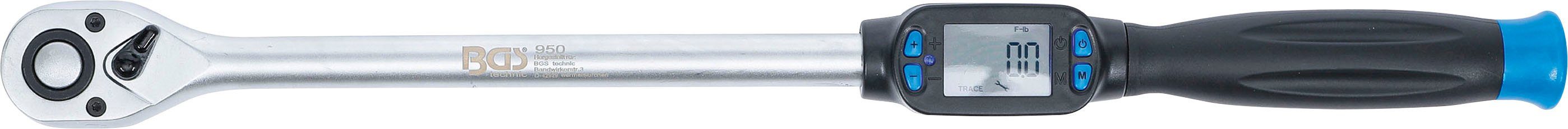 BGS Drehmomentschlüssel Digitaler Drehmomentschlüssel, 4,0 - Außenvierkant 200 Abtrieb Nm, 12,5 mm (1/2)