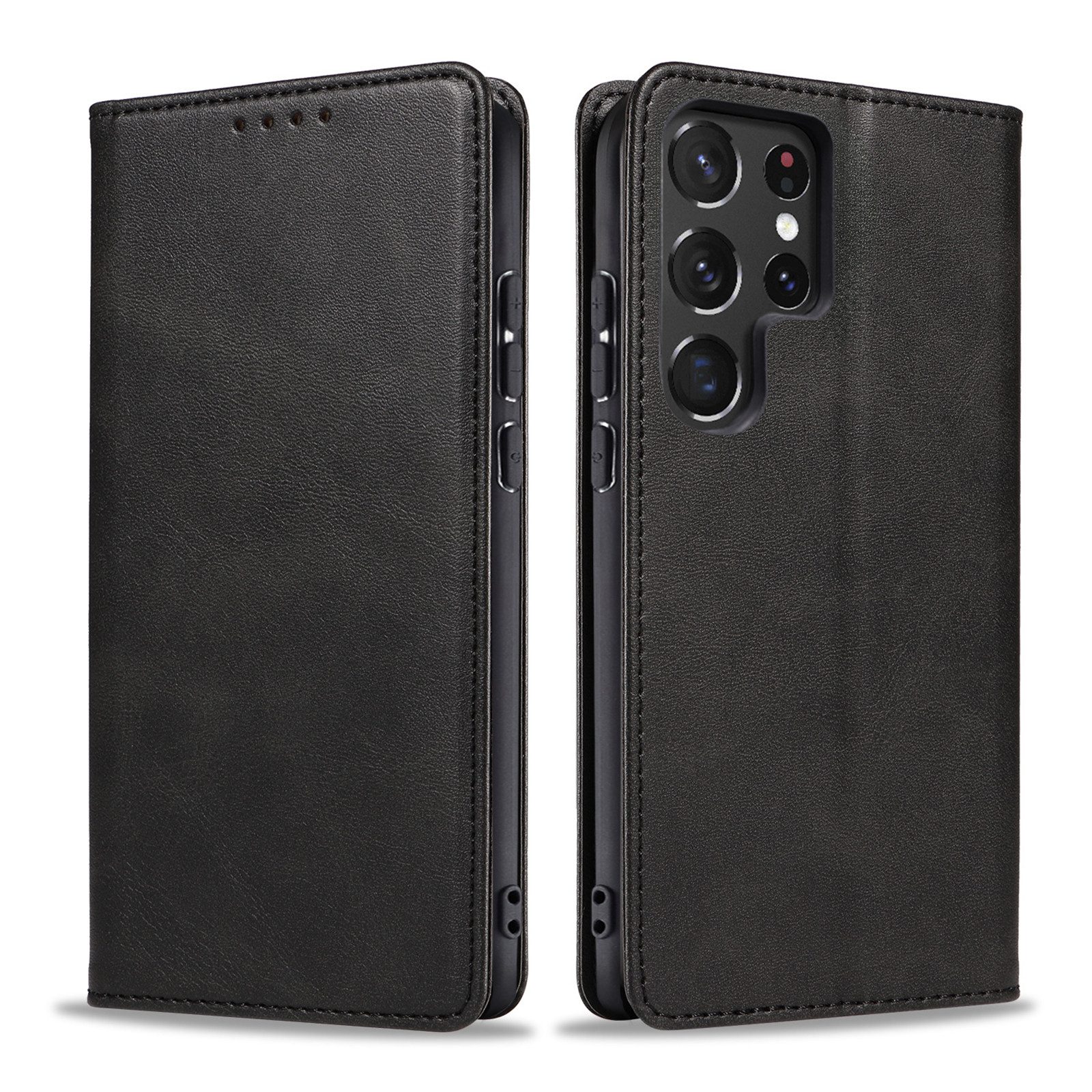 Tec-Expert Handyhülle Tasche Hülle für Samsung Galaxy S22 Ultra 6.8 Zoll, 6.8", Cover Klapphülle Case mit Kartenfach Fliphülle aufstellbar
