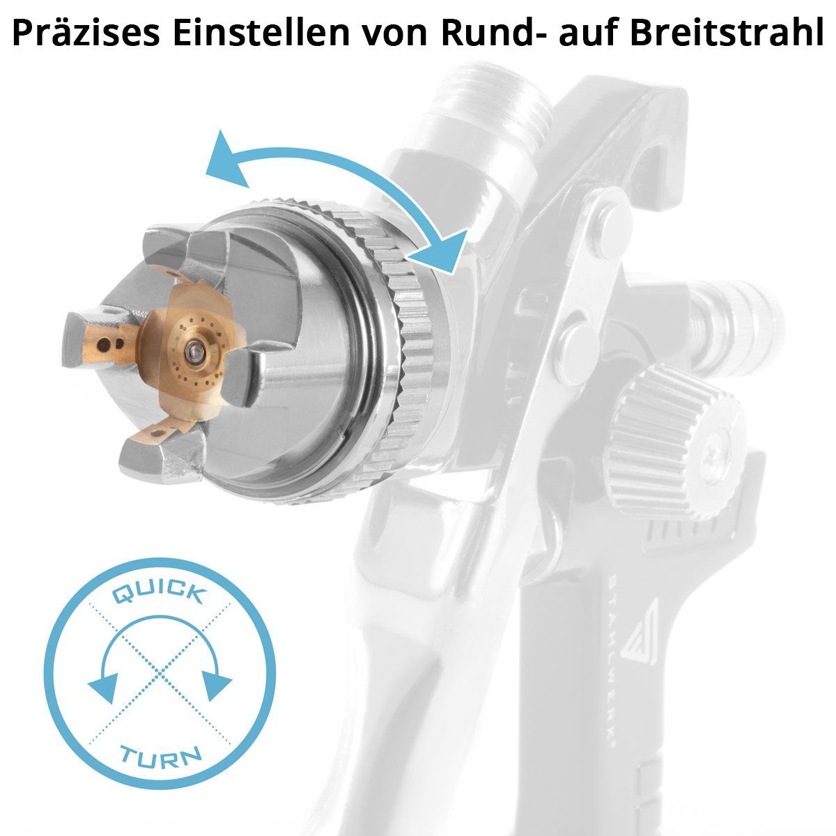 für STAHLWERK 1-tlg., Spraypistole mm 100 / Lackierpistole Düsensatz Packung, l/min, Lackierpistole, Spritzpistole 1,4 Sprühpistole Düse /