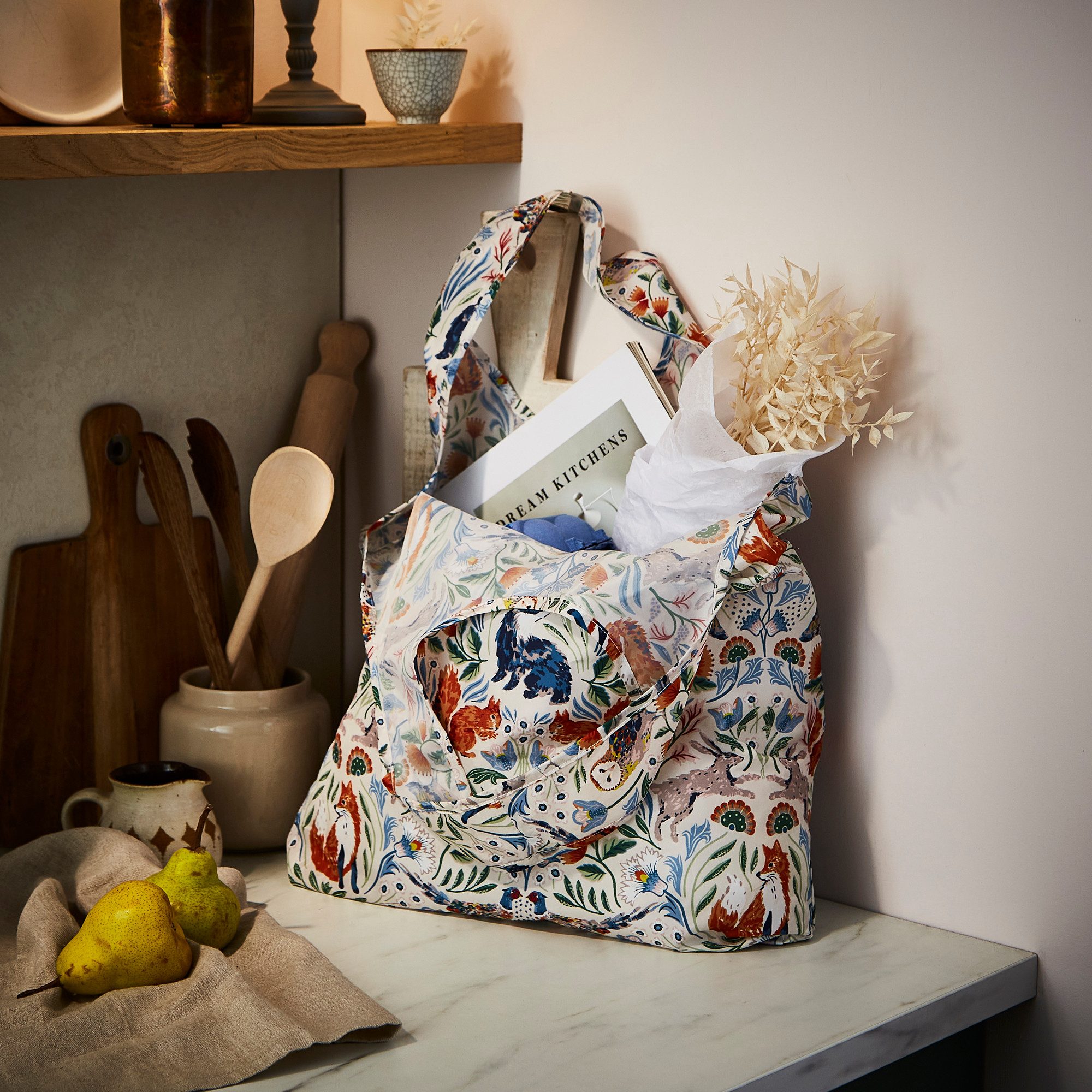 Ulster Weavers Einkaufsbeutel Blackthorn, faltbare Einkaufstasche incl. Tragegriffe ca.46x61cm Roll-up-Tasche