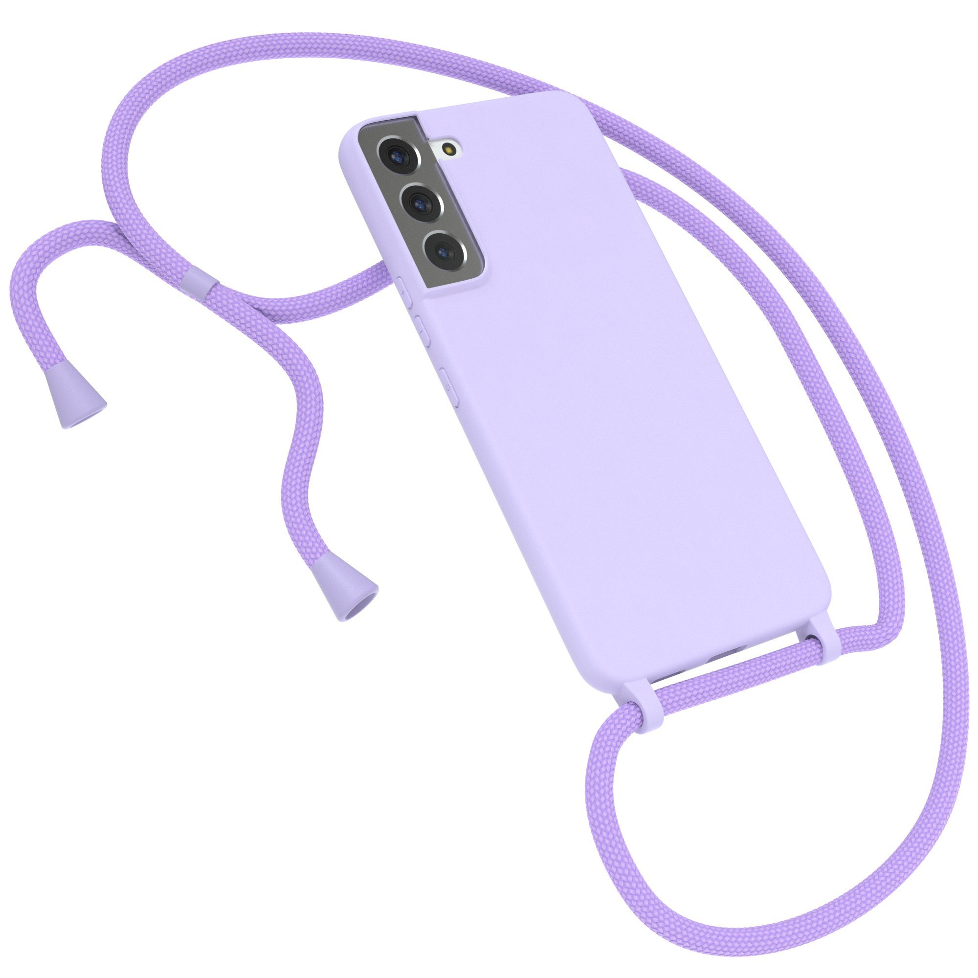 EAZY CASE Handykette Silikon Kette für Samsung Galaxy S22 Plus 6,6 Zoll, Schutzhülle Handyband Smartphonekette für Unterwegs Necklace Cover