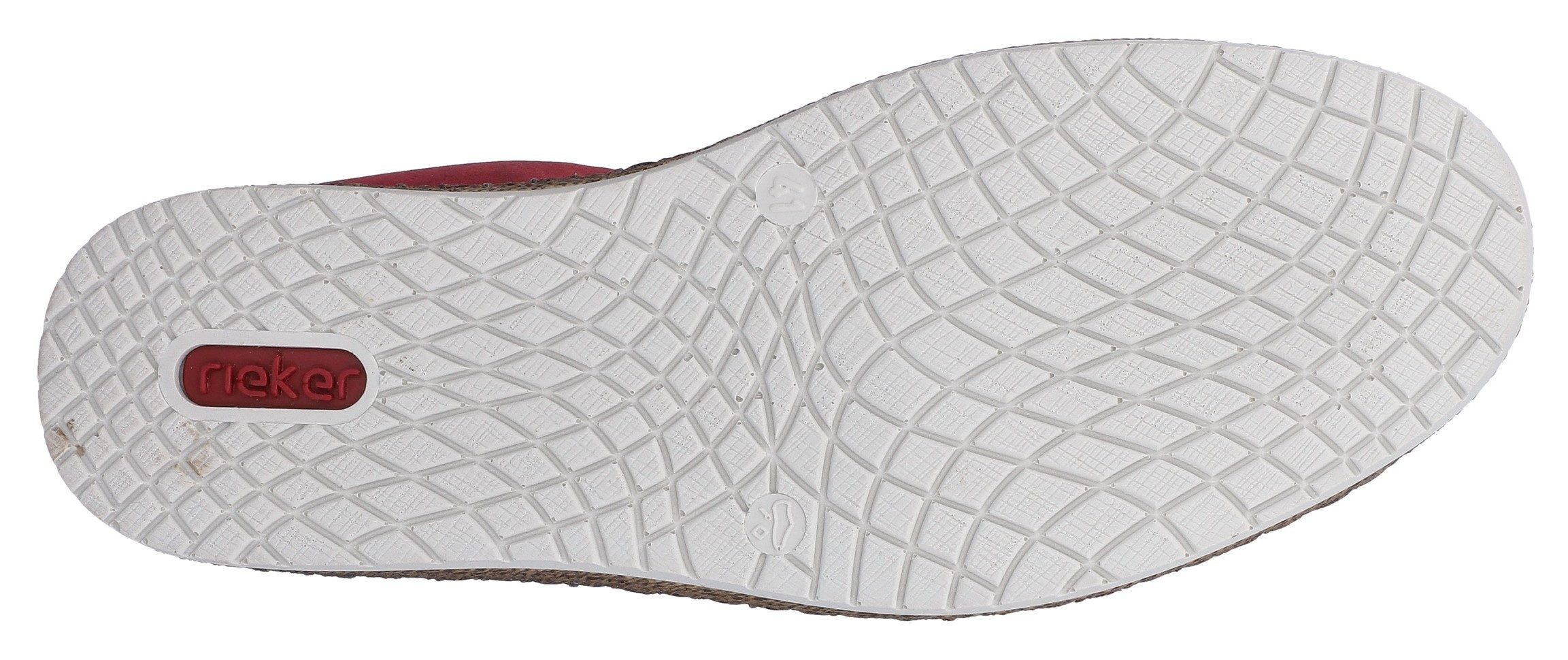 Rieker Espadrille Sommerschuh, Slipper, Freizeitschuh im Materialmix