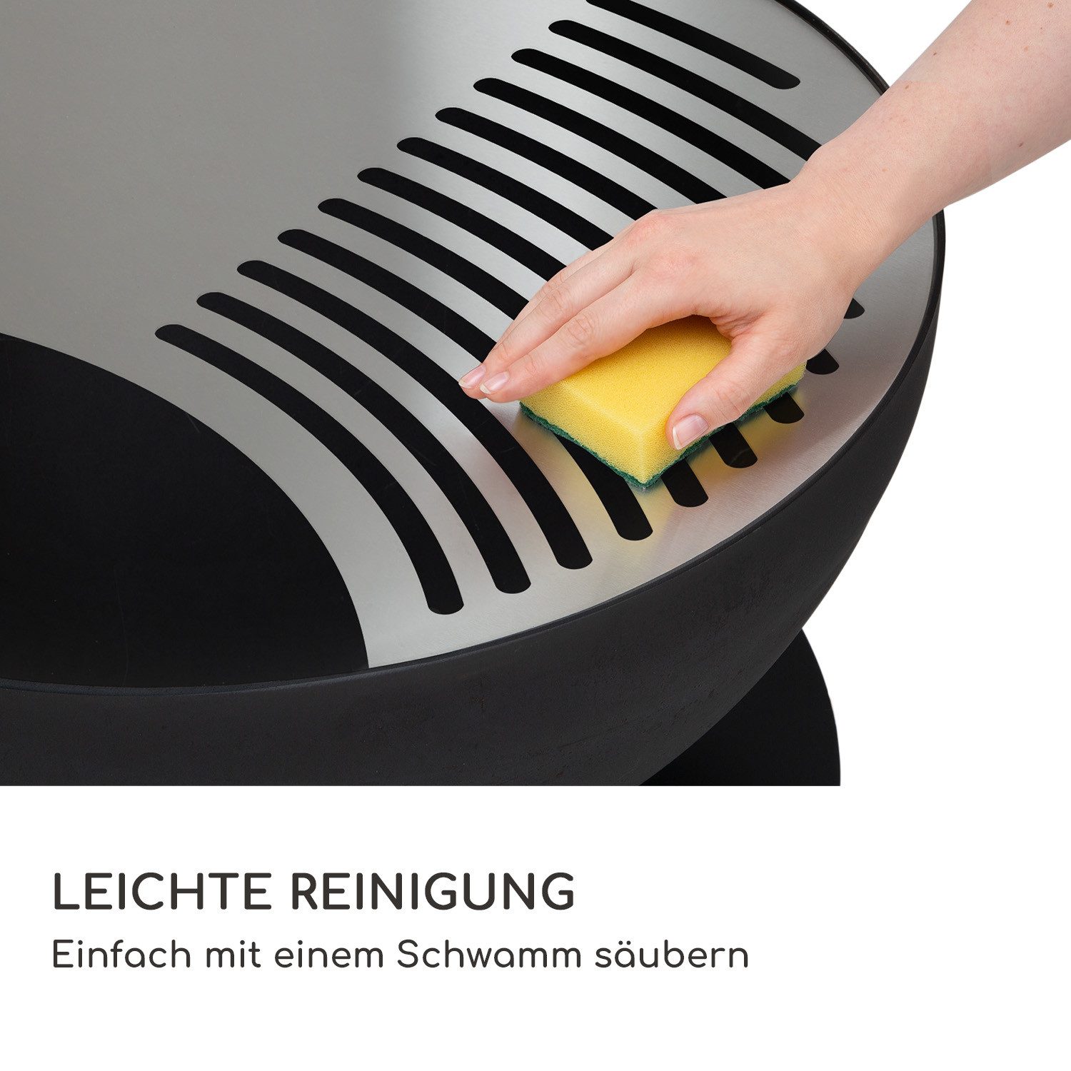 blumfeldt Feuerschale Savage 2.0, (Set), Feuerschale Garten mit Grill Feuerkorb Feuerstelle Outdoor