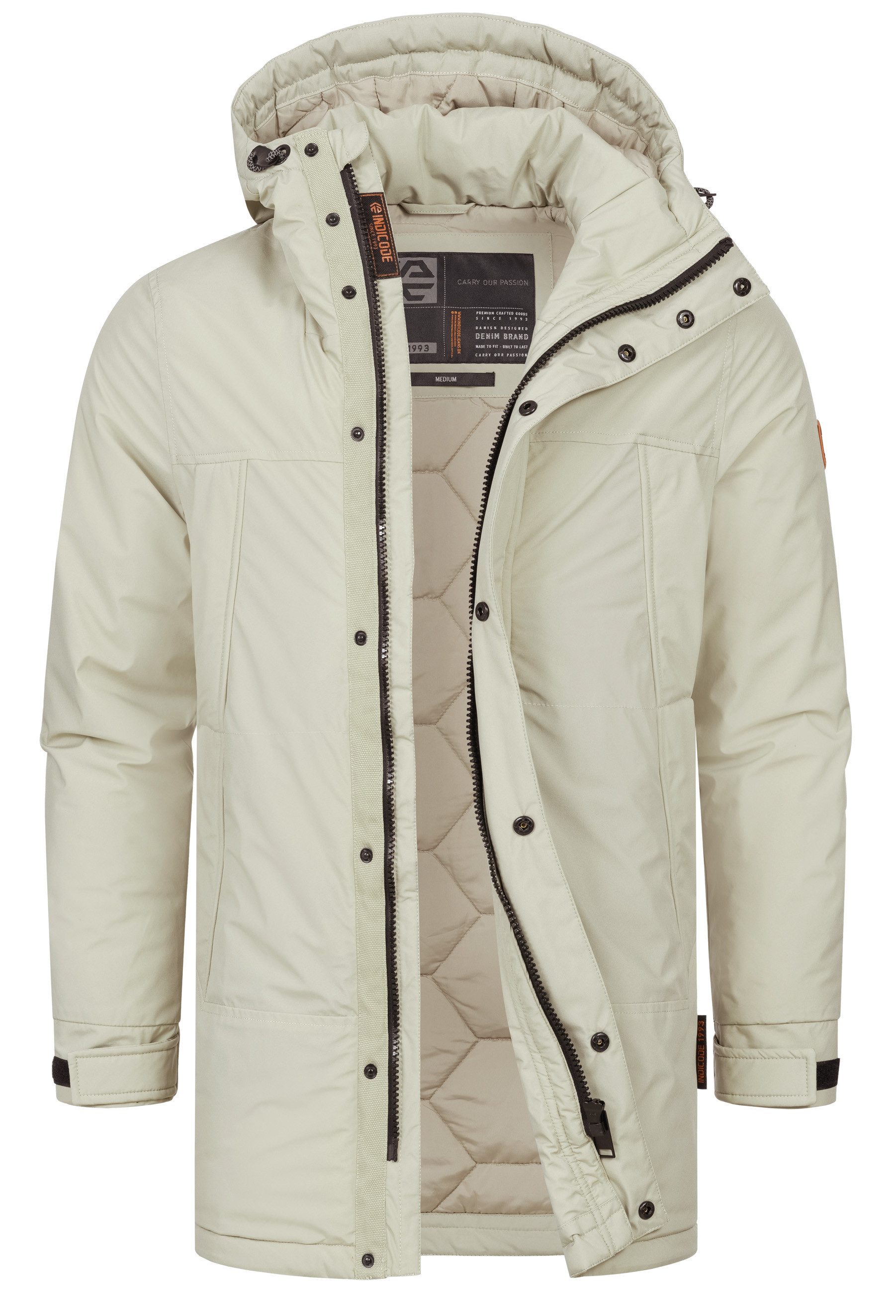 Indicode Winterjacke Herren INBenyot Parka Winter Herrenjacke Warme Herren-Winterjacke