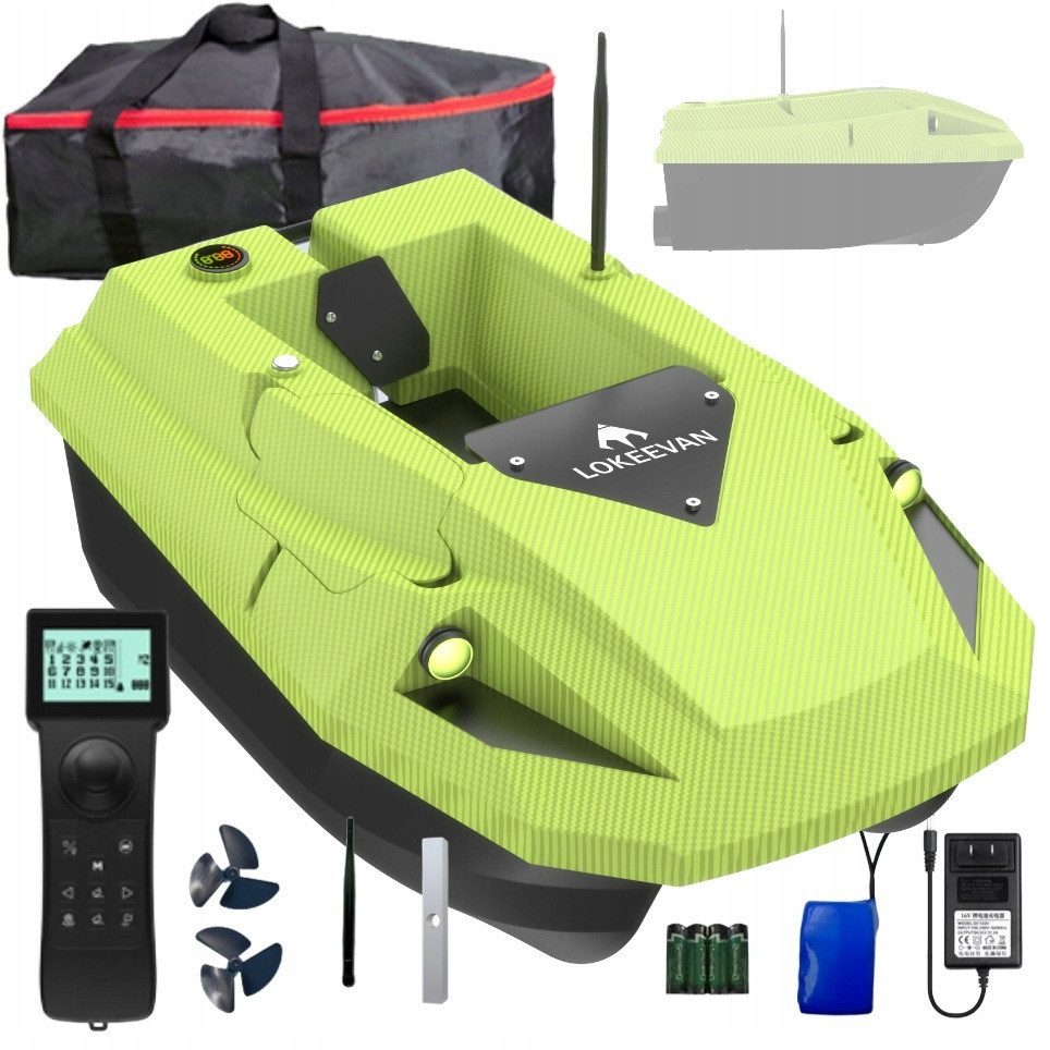 LOKEEVAN RC-Boot D50B, Futterboot mit Echolot,GPS und Fernbedienung