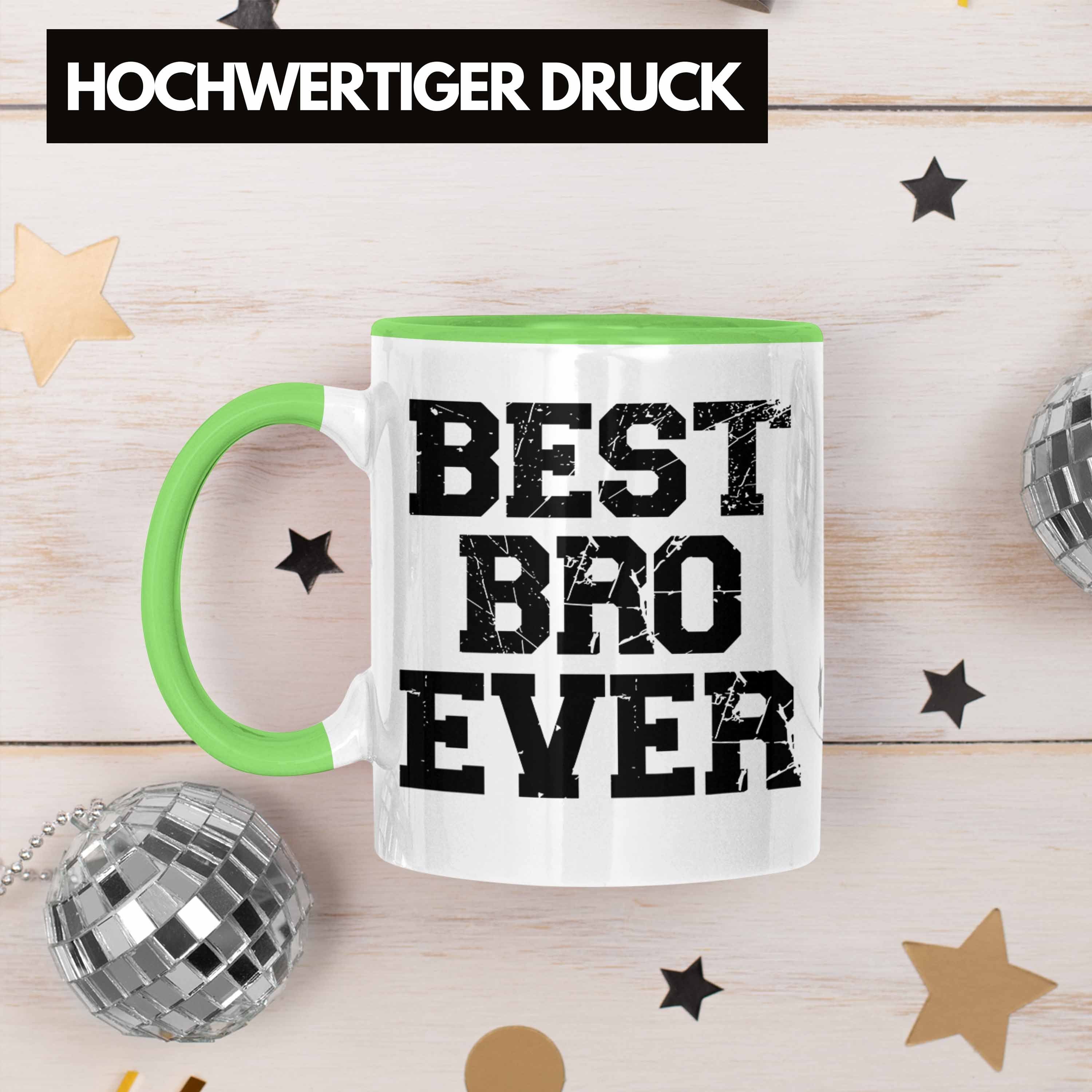 Tasse Bro Bester Erwachsen Bruder Ever Geburtstag Lustig Grün Geschenkideen Trendation - Tasse Weihnachten Geschenk Trendation Best