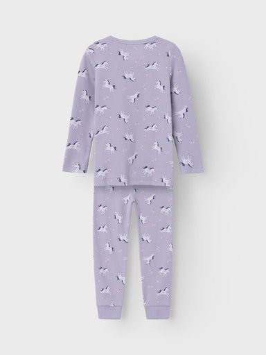 Name It Schlafanzug NMFNIGHTSET LAVENDER UNICORN RIB NOOS (Set, 2 tlg)