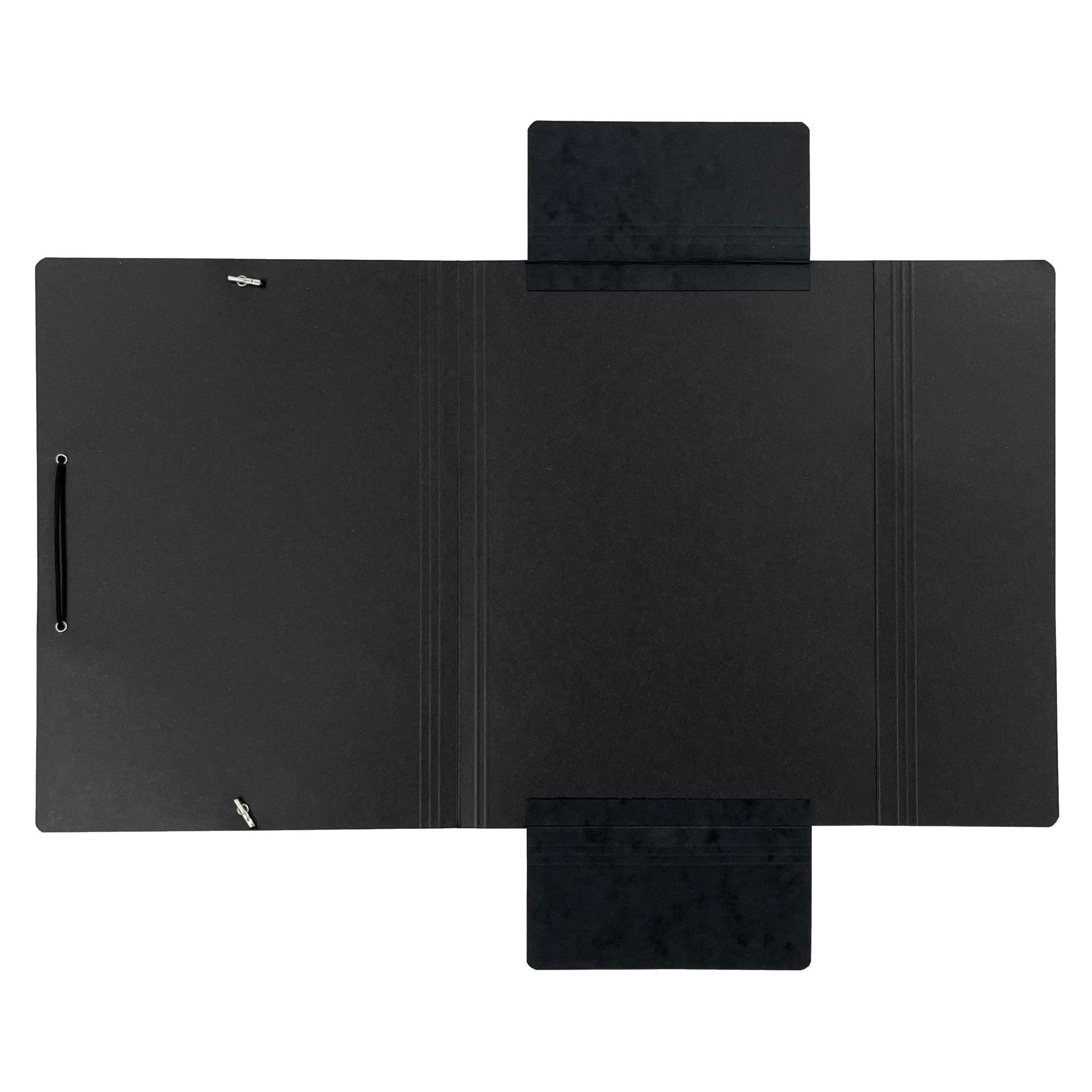 Soennecken Fächermappe Eckspanner 1489 DIN A4 3 Klappen und Gummizug schwar günstig online kaufen